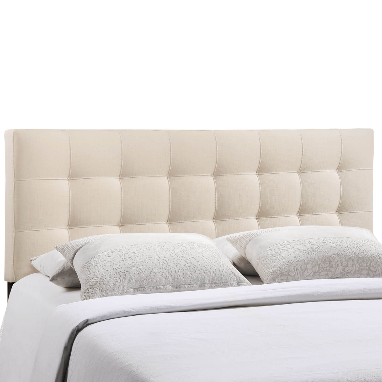 Lily Full Fabric Headboard, Ivory by Modway Furniture