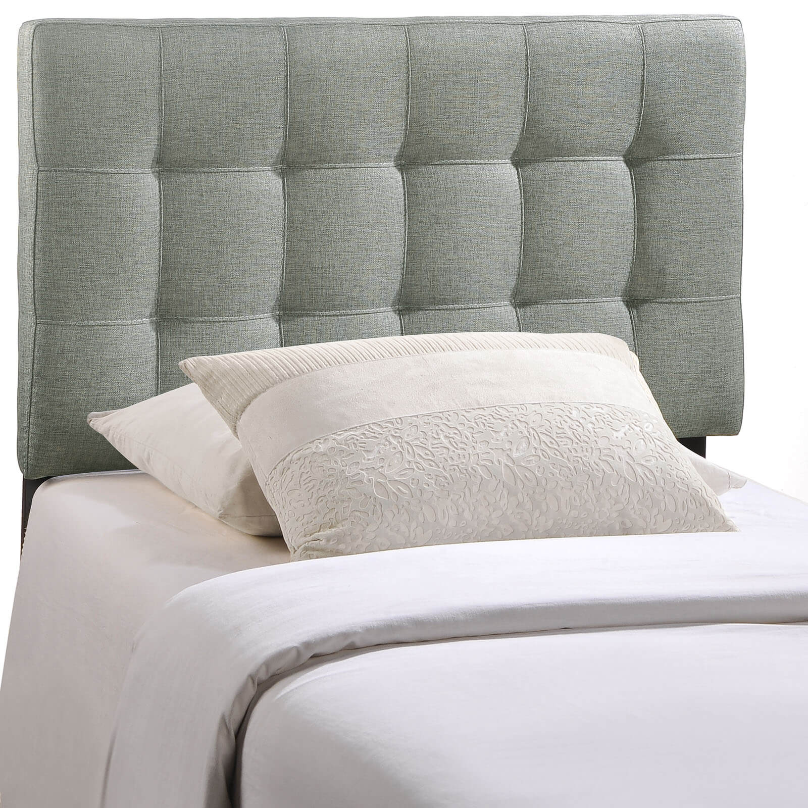 Lily Twin Fabric Headboard, Gray by Modway Furniture