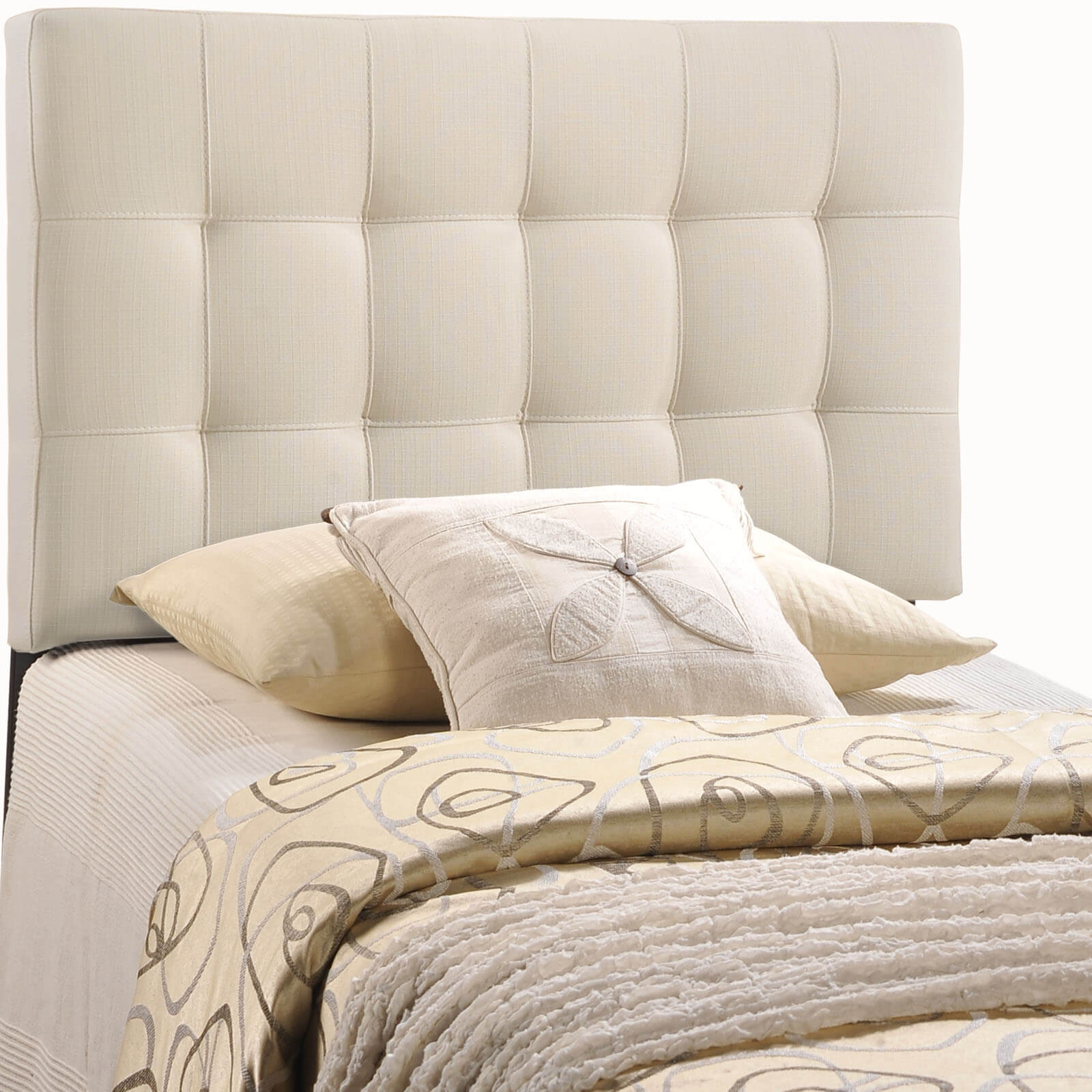 Lily Twin Fabric Headboard, Ivory by Modway Furniture