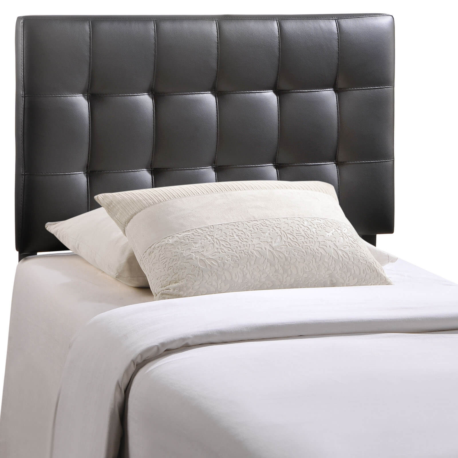 Lily Twin Vinyl Headboard, Black by Modway Furniture