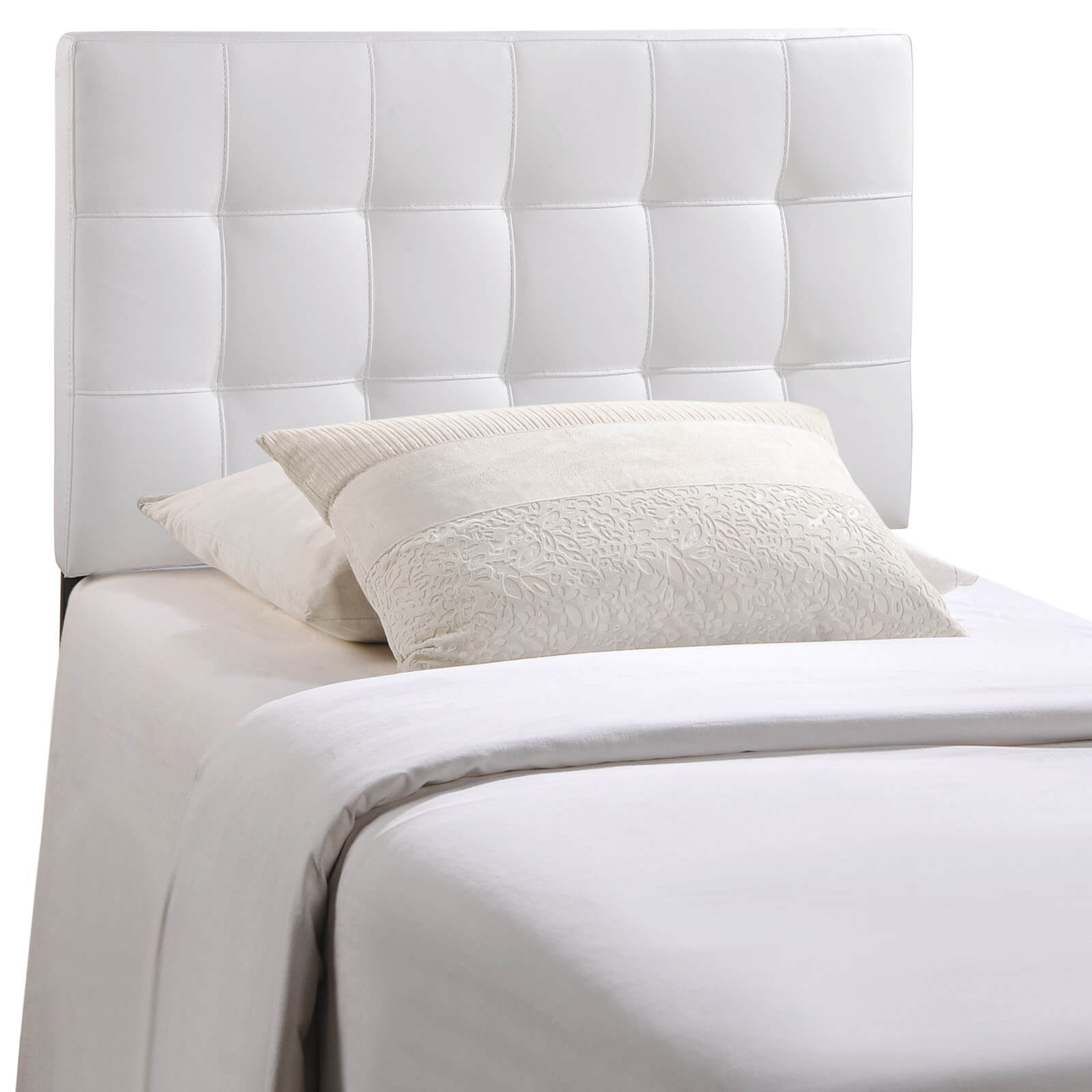 Lily Twin Vinyl Headboard, White by Modway Furniture