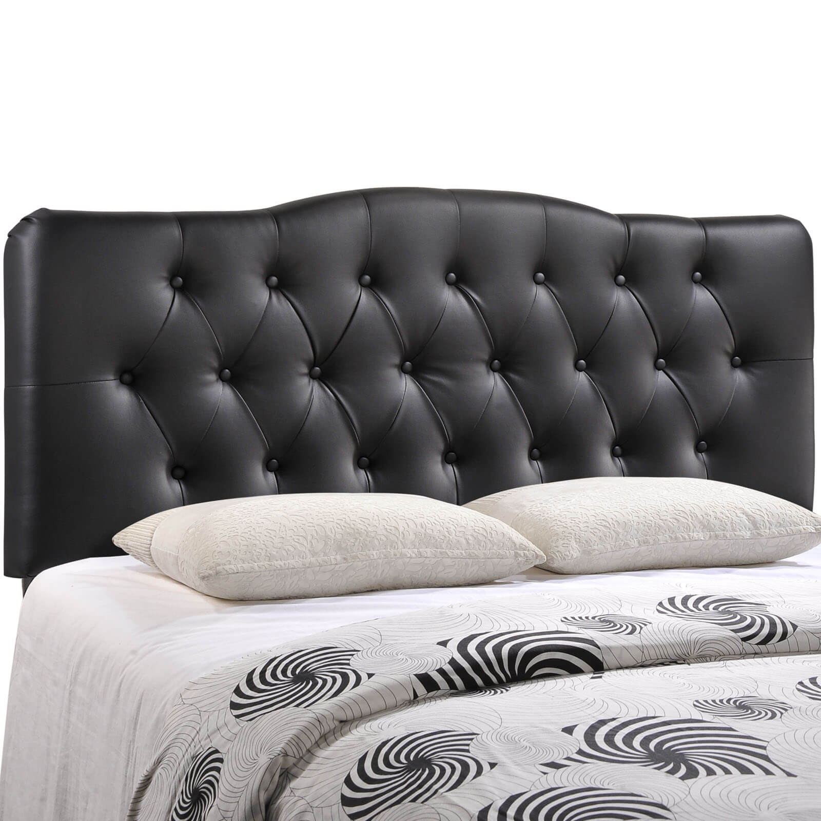 Annabel Queen Vinyl Headboard, Black by Modway Furniture