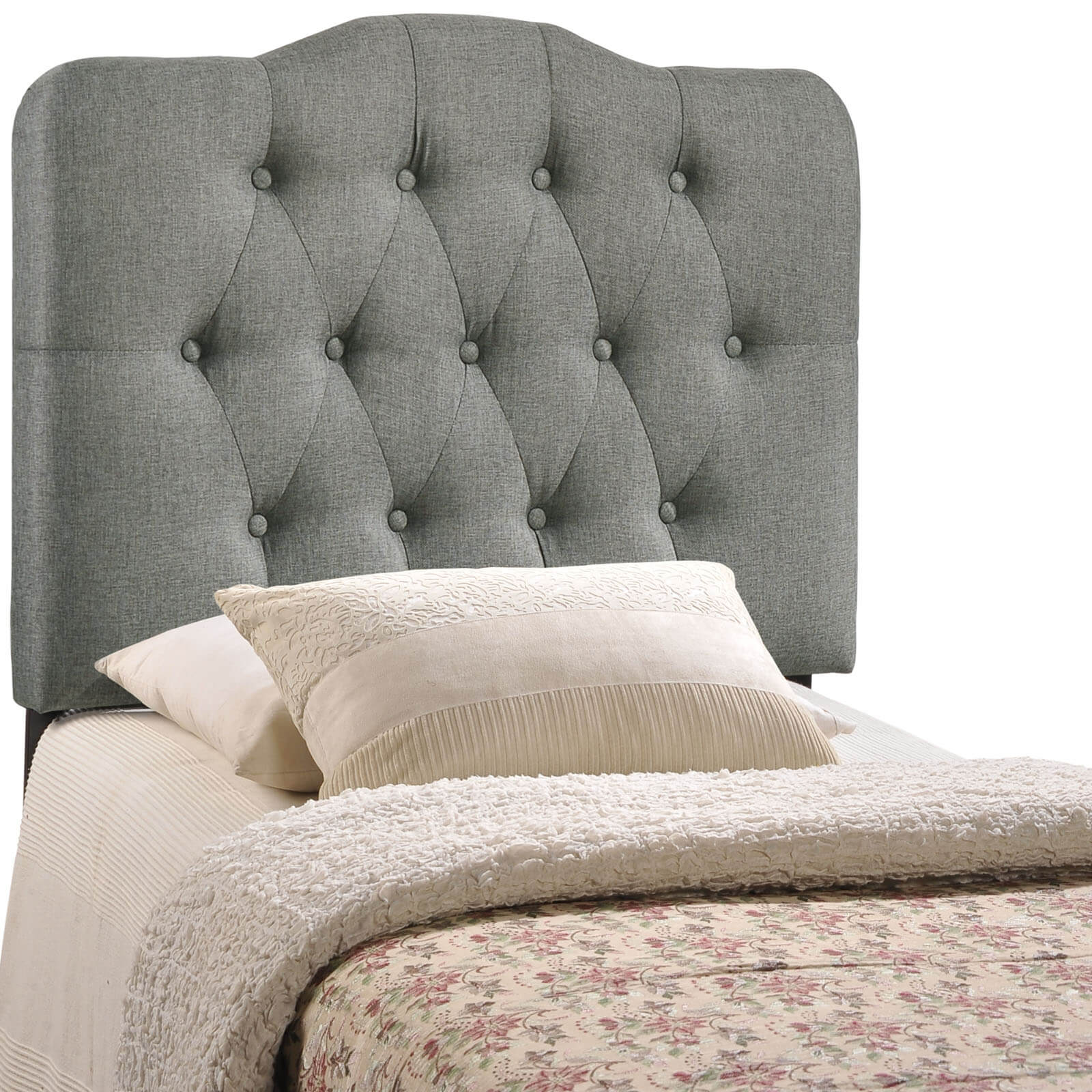 Annabel Twin Fabric Headboard, Gray by Modway Furniture