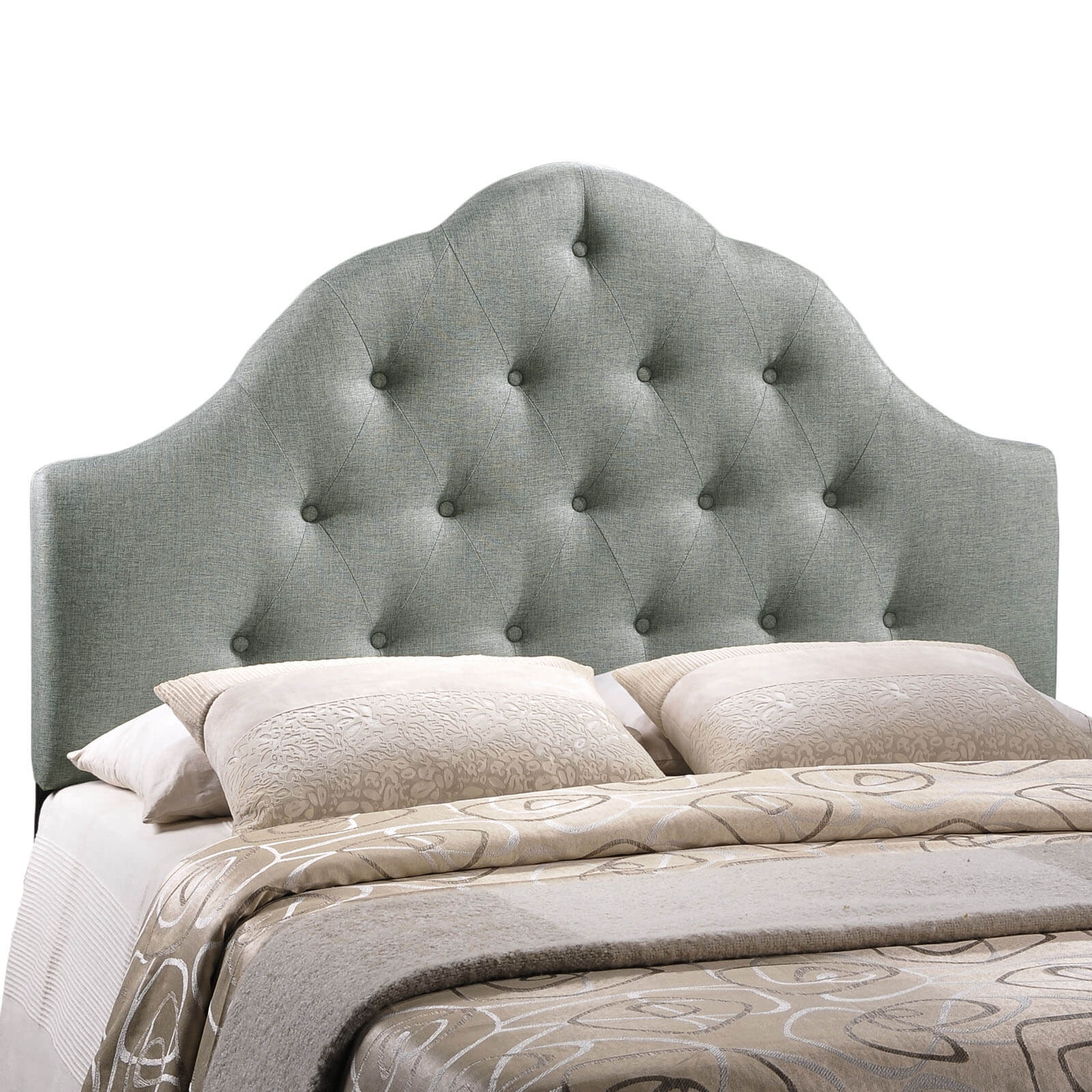 Sovereign Queen Fabric Headboard, Gray by Modway Furniture