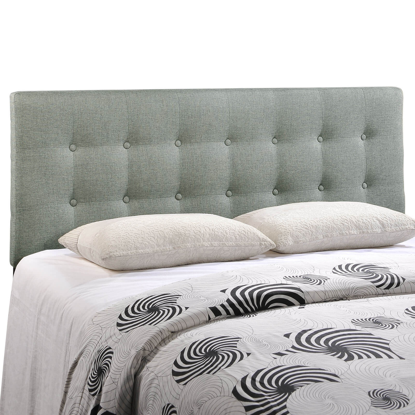 Emily Queen Fabric Headboard, Gray by Modway Furniture
