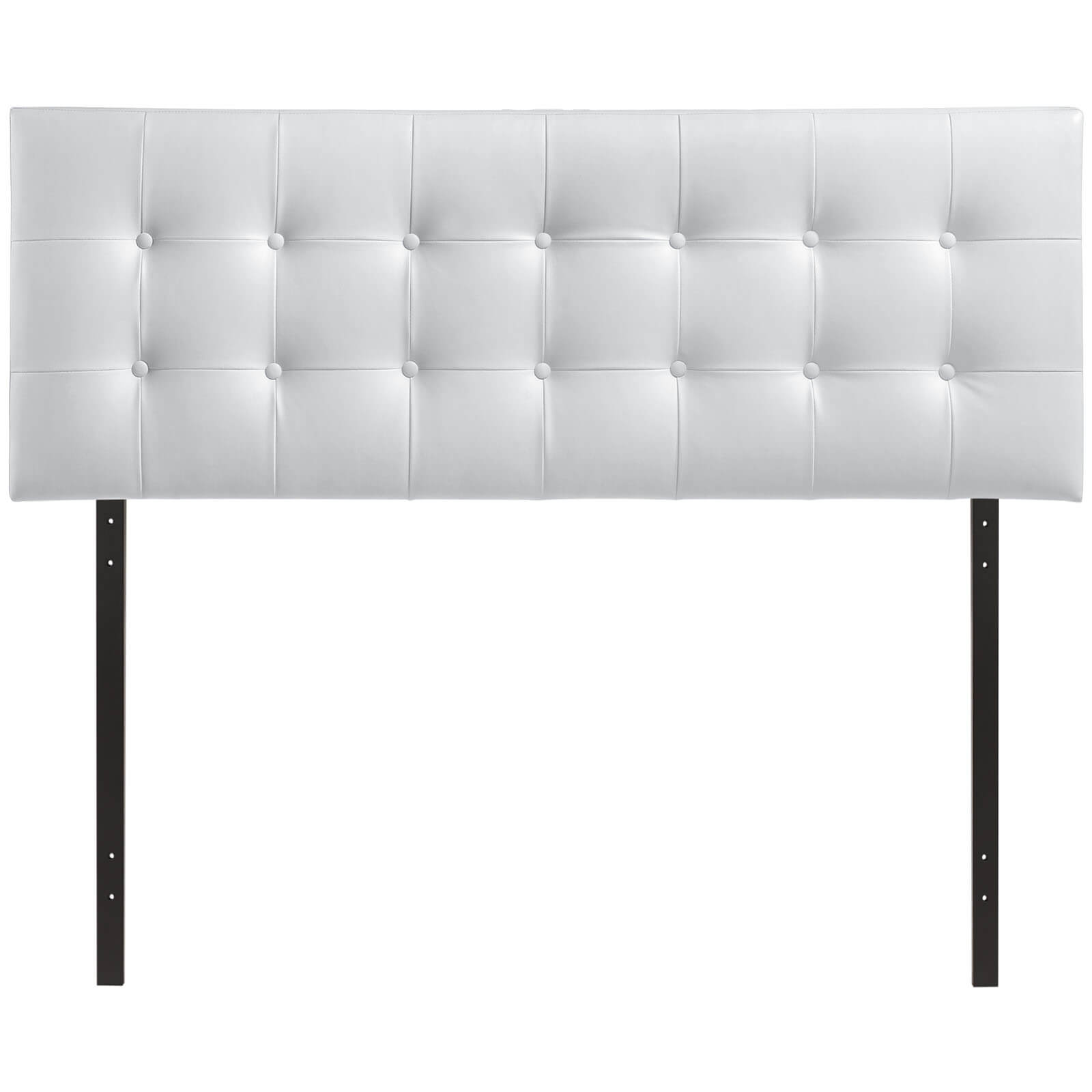 Emily Queen Vinyl Headboard, White by Modway Furniture