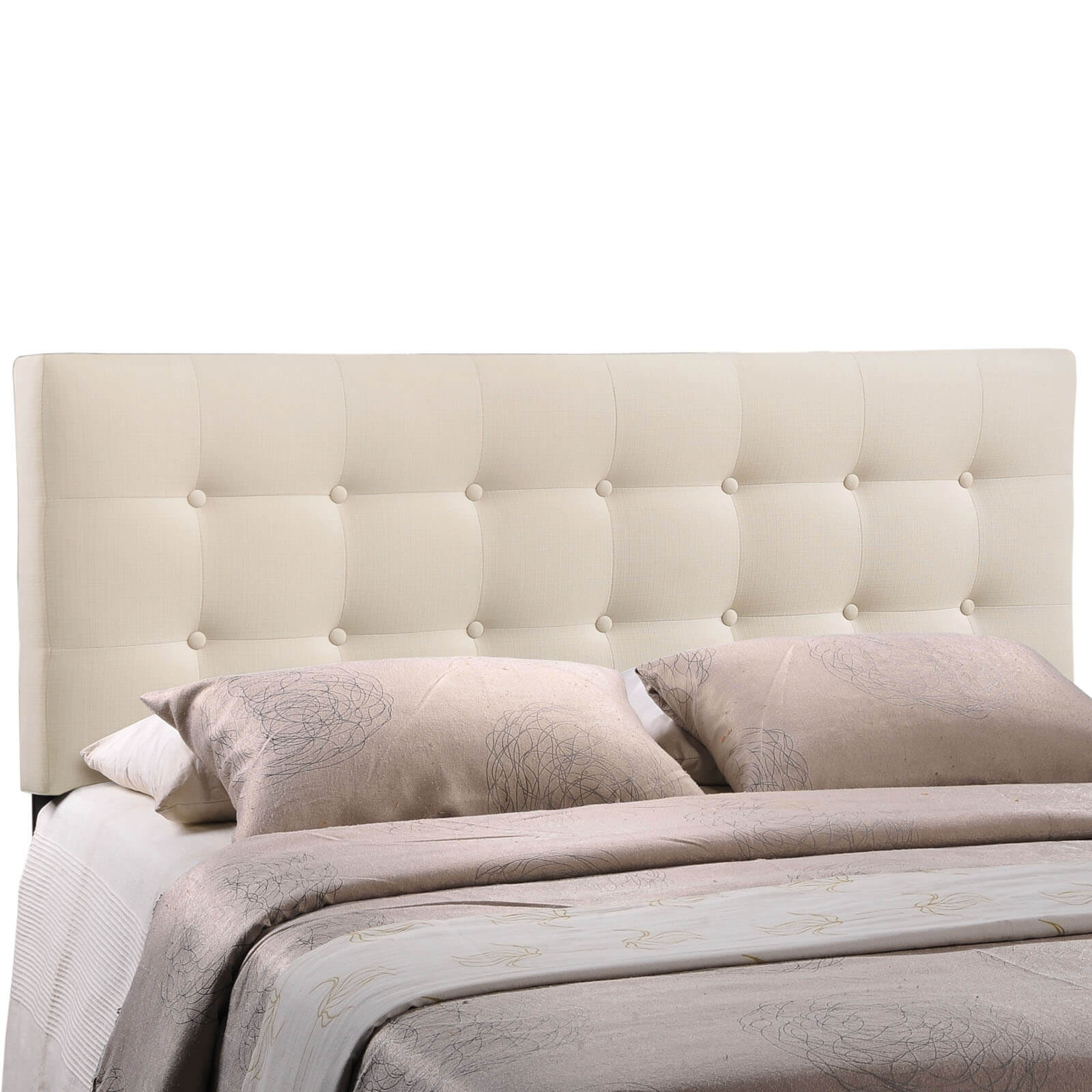 Emily Full Fabric Headboard, Ivory by Modway Furniture