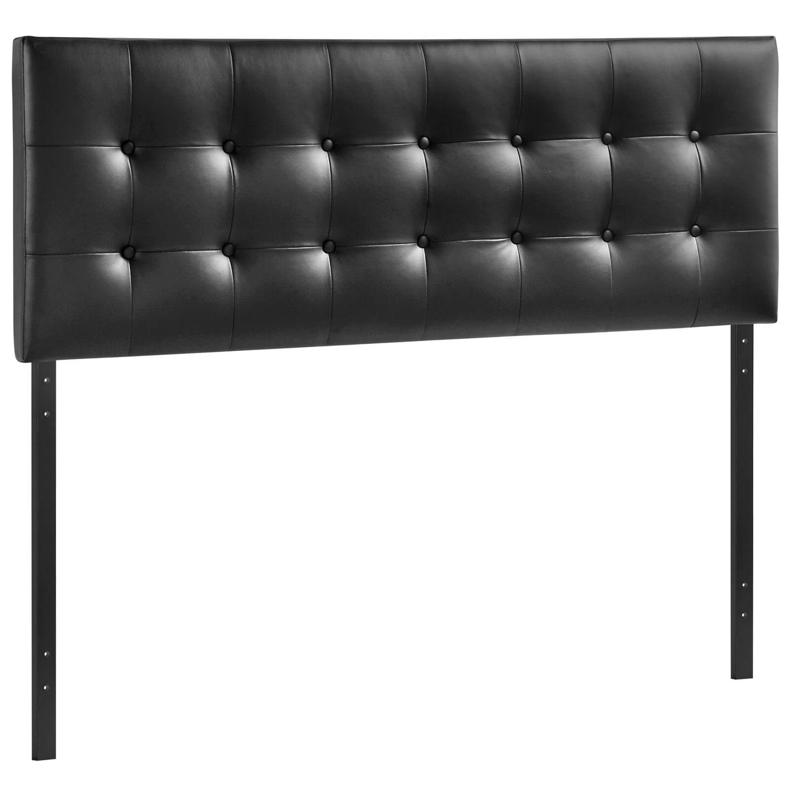 Emily Full Vinyl Headboard, Black by Modway Furniture