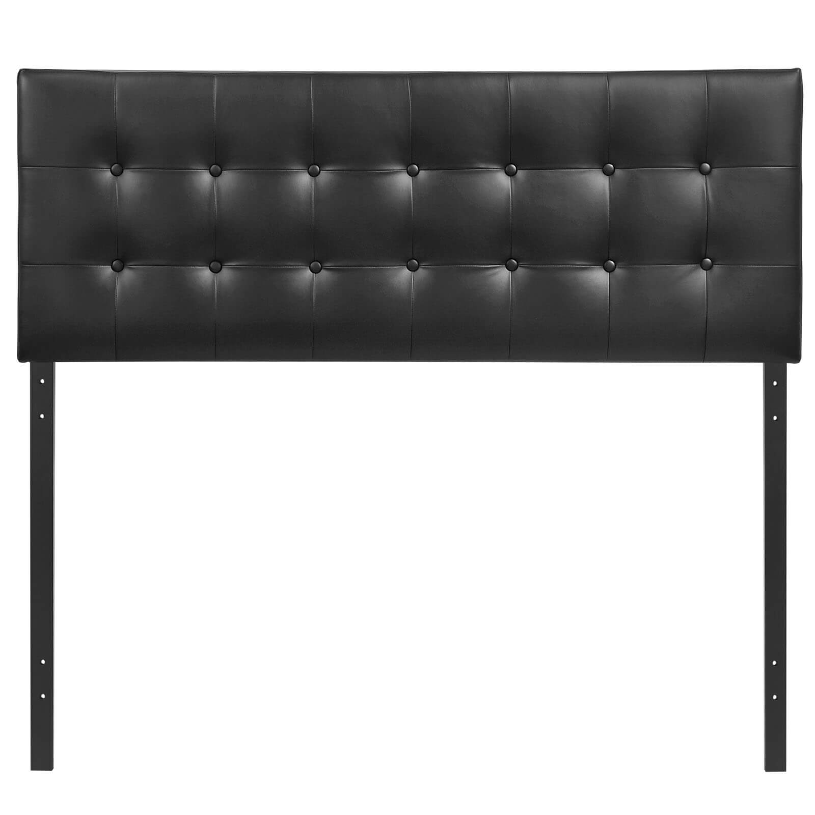 Emily Full Vinyl Headboard, Black by Modway Furniture