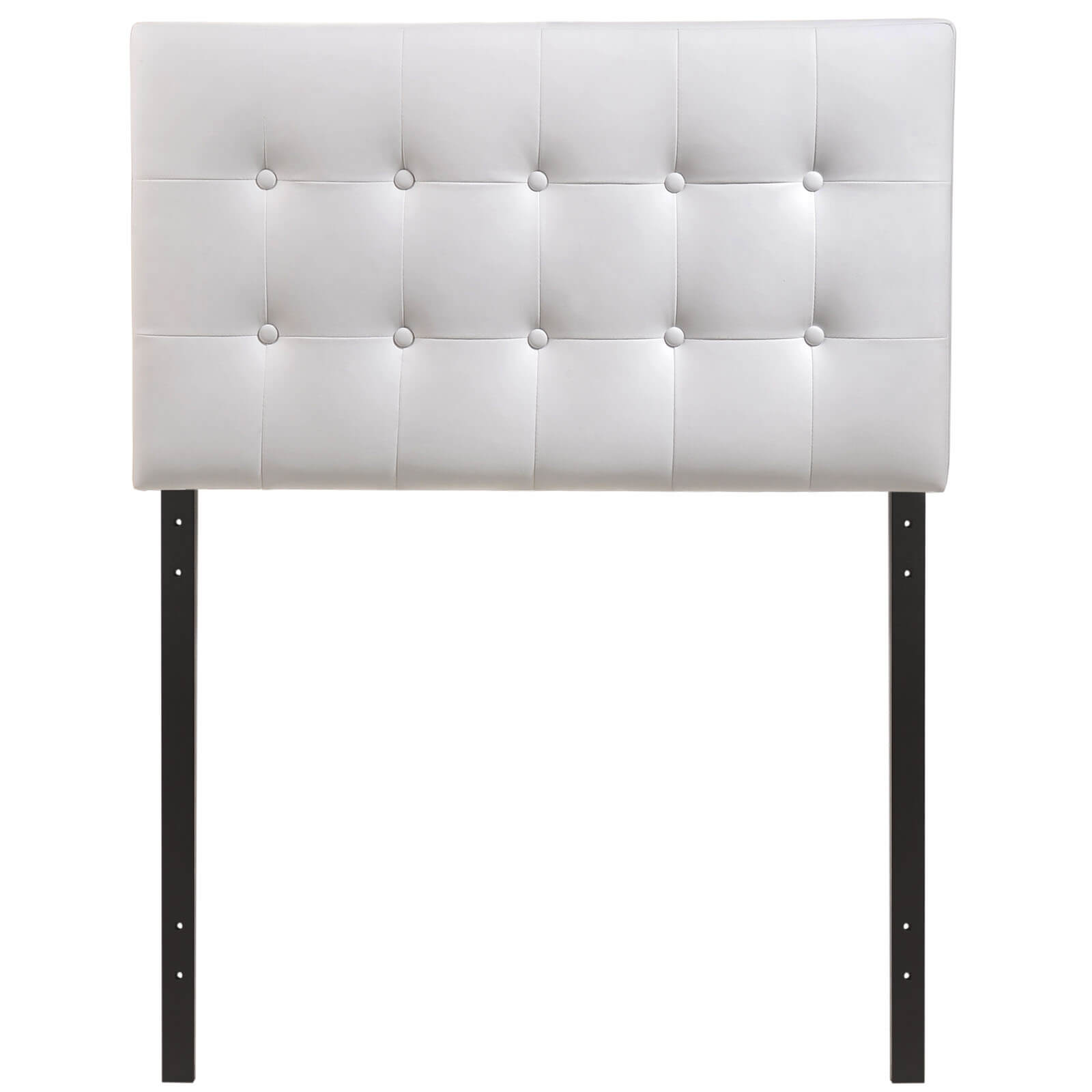 Emily Twin Vinyl Headboard, White by Modway Furniture