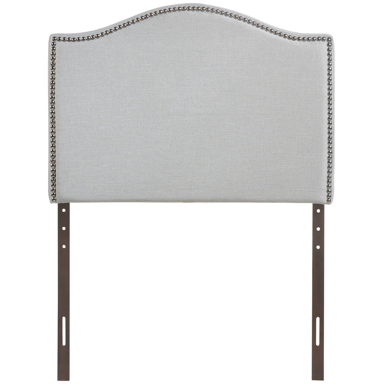 Curl Twin Nailhead Upholstered Headboard, Gray by Modway Furniture