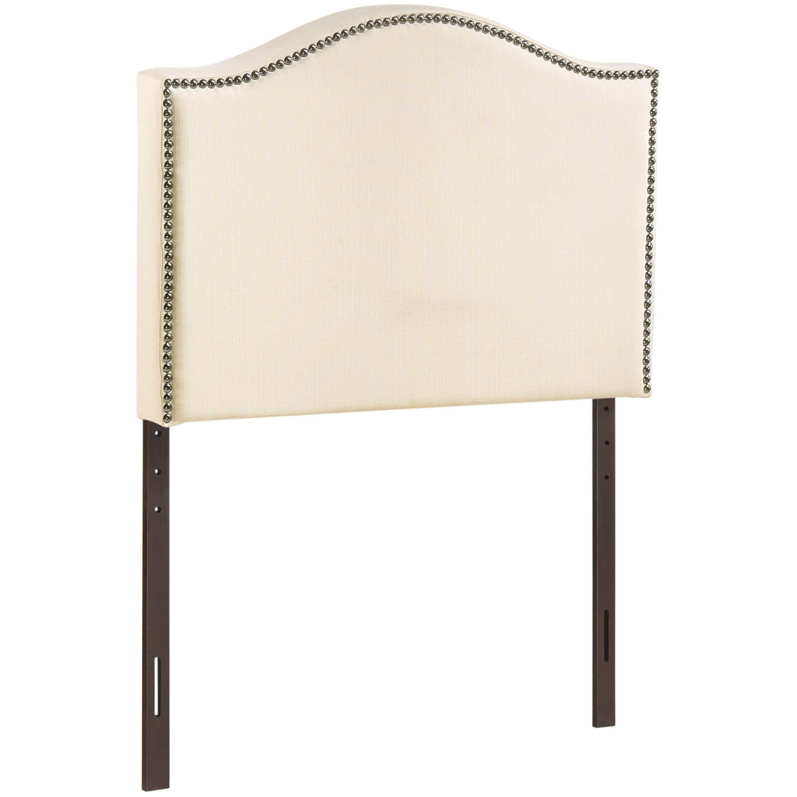 Curl Twin Nailhead Upholstered Headboard, Ivory by Modway Furniture