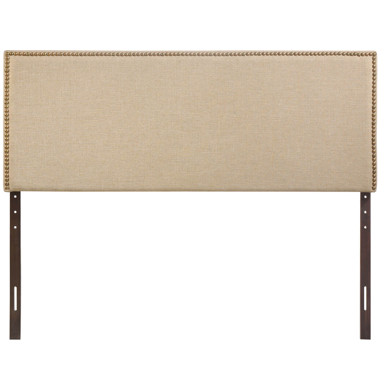 Region Queen Nailhead Upholstered Headboard, Cafe by Modway Furniture