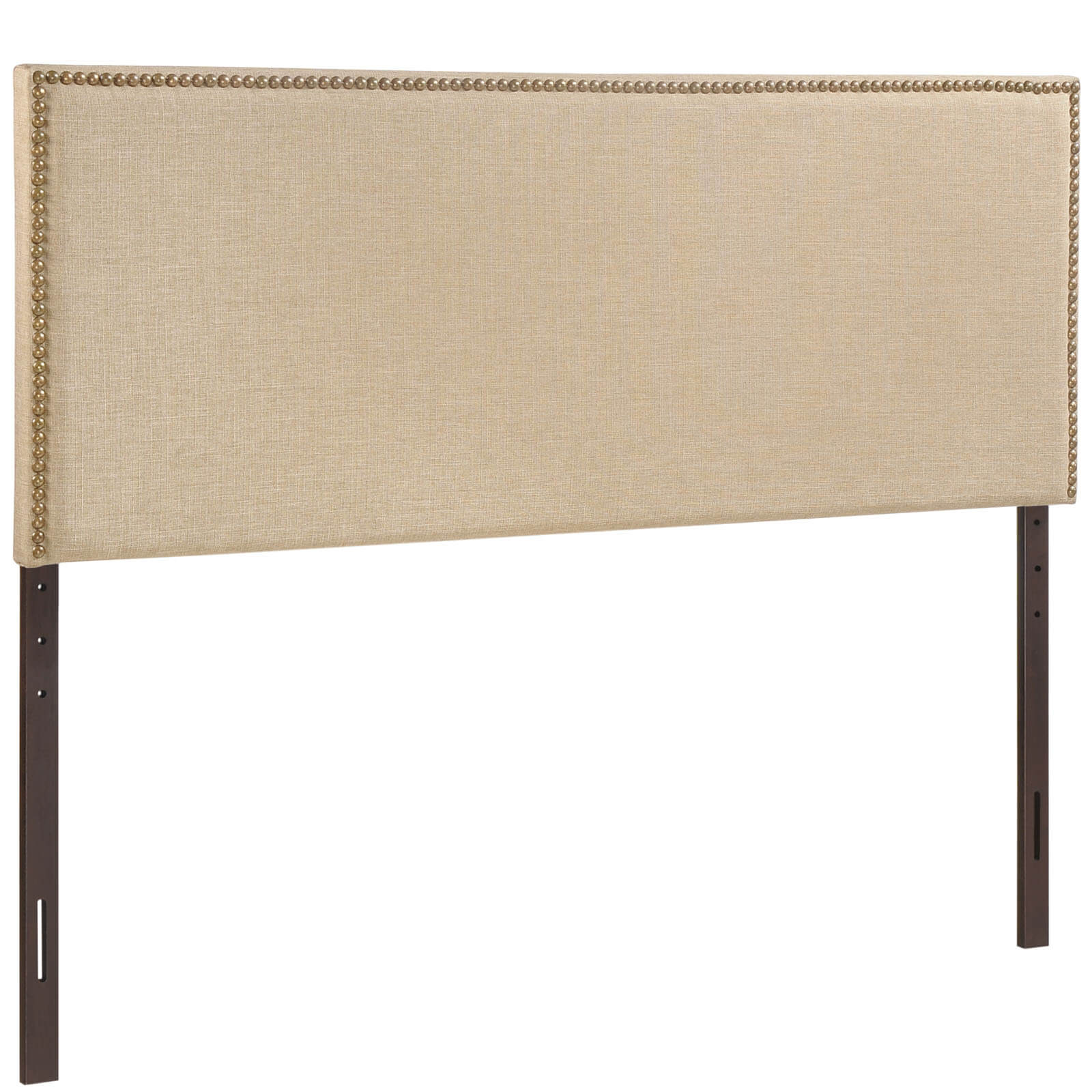 Region Queen Nailhead Upholstered Headboard, Cafe by Modway Furniture