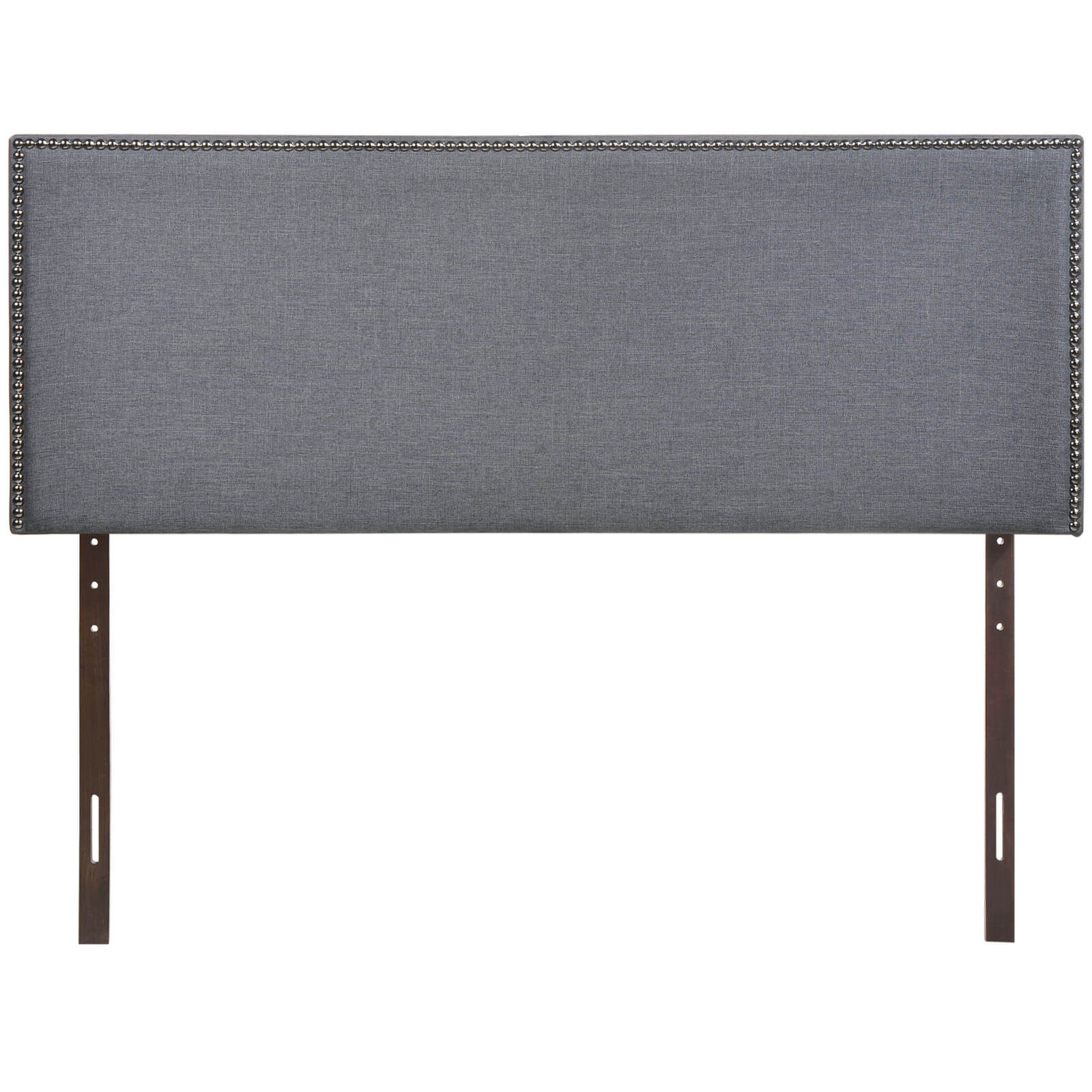 Region Queen Nailhead Upholstered Headboard, Smoke by Modway Furniture