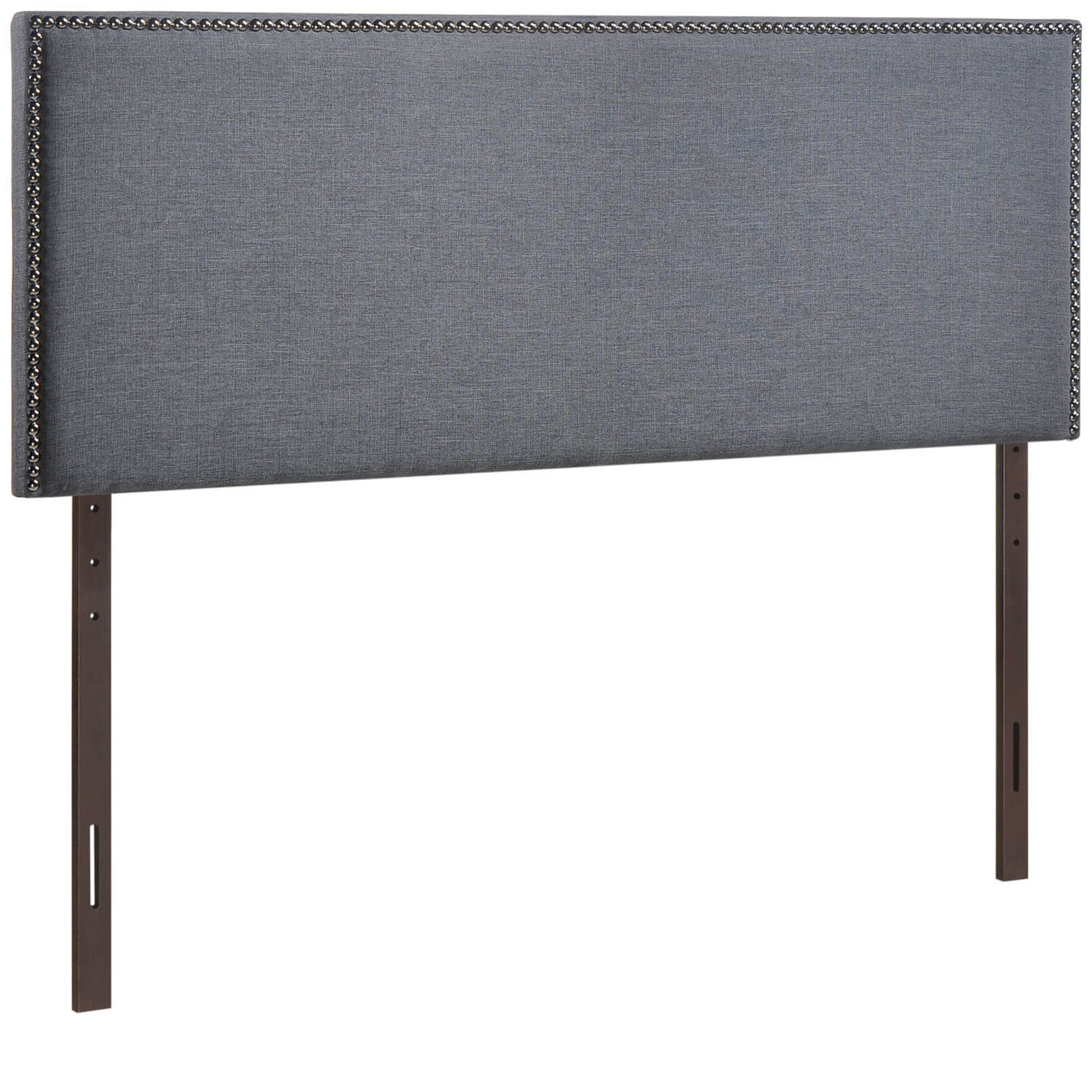 Region Queen Nailhead Upholstered Headboard, Smoke by Modway Furniture