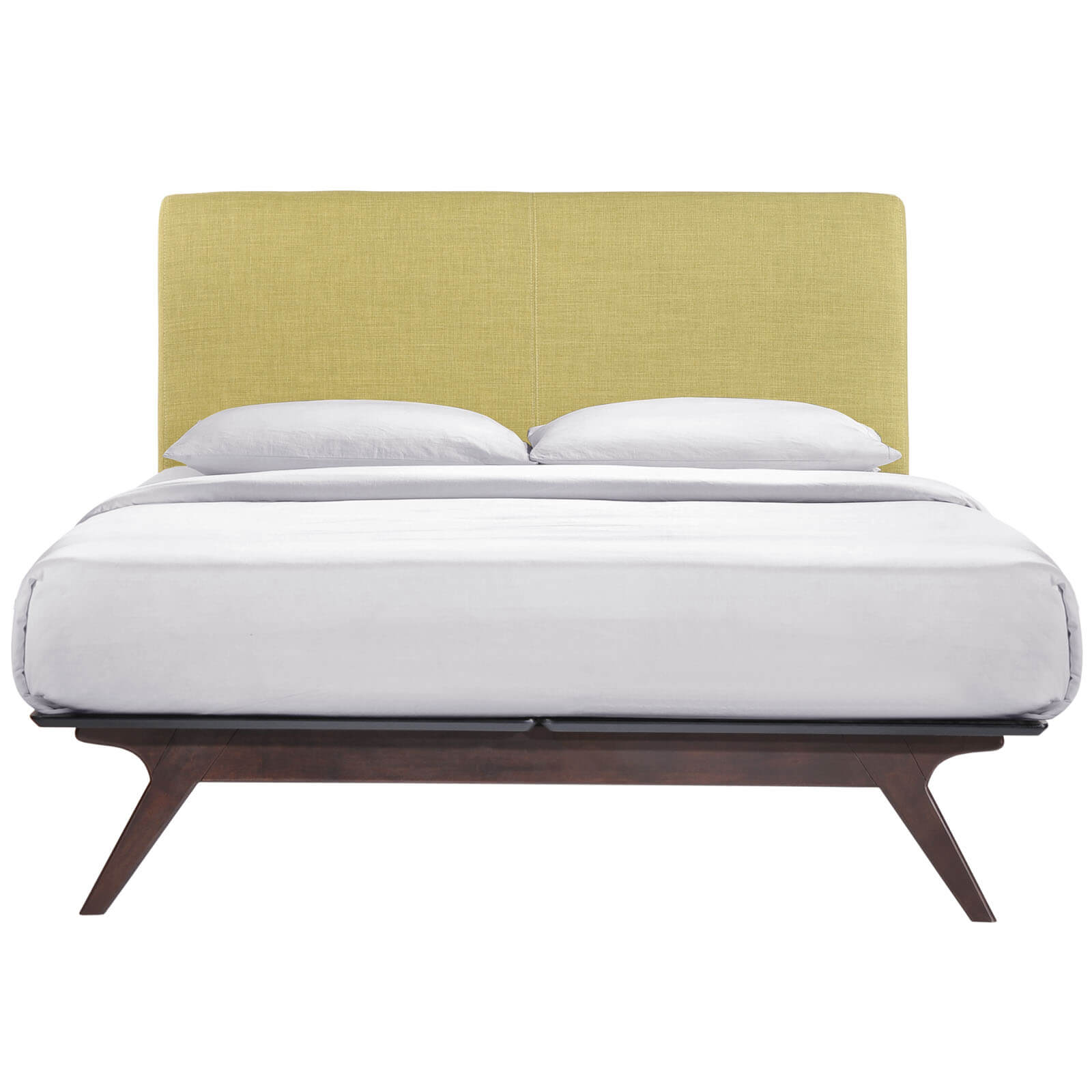 Tracy Queen Wood Bed, Green by Modway Furniture
