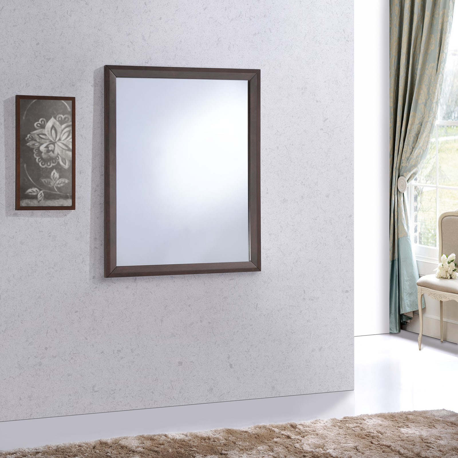 Tracy Rectangular Wood Mirror