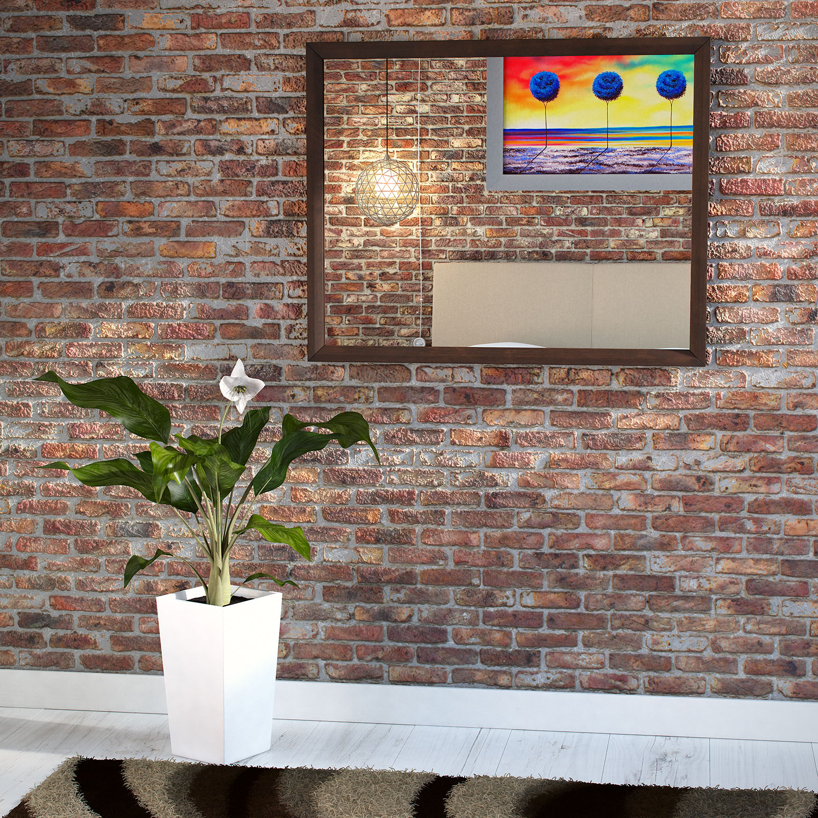 Tracy Rectangular Wood Mirror