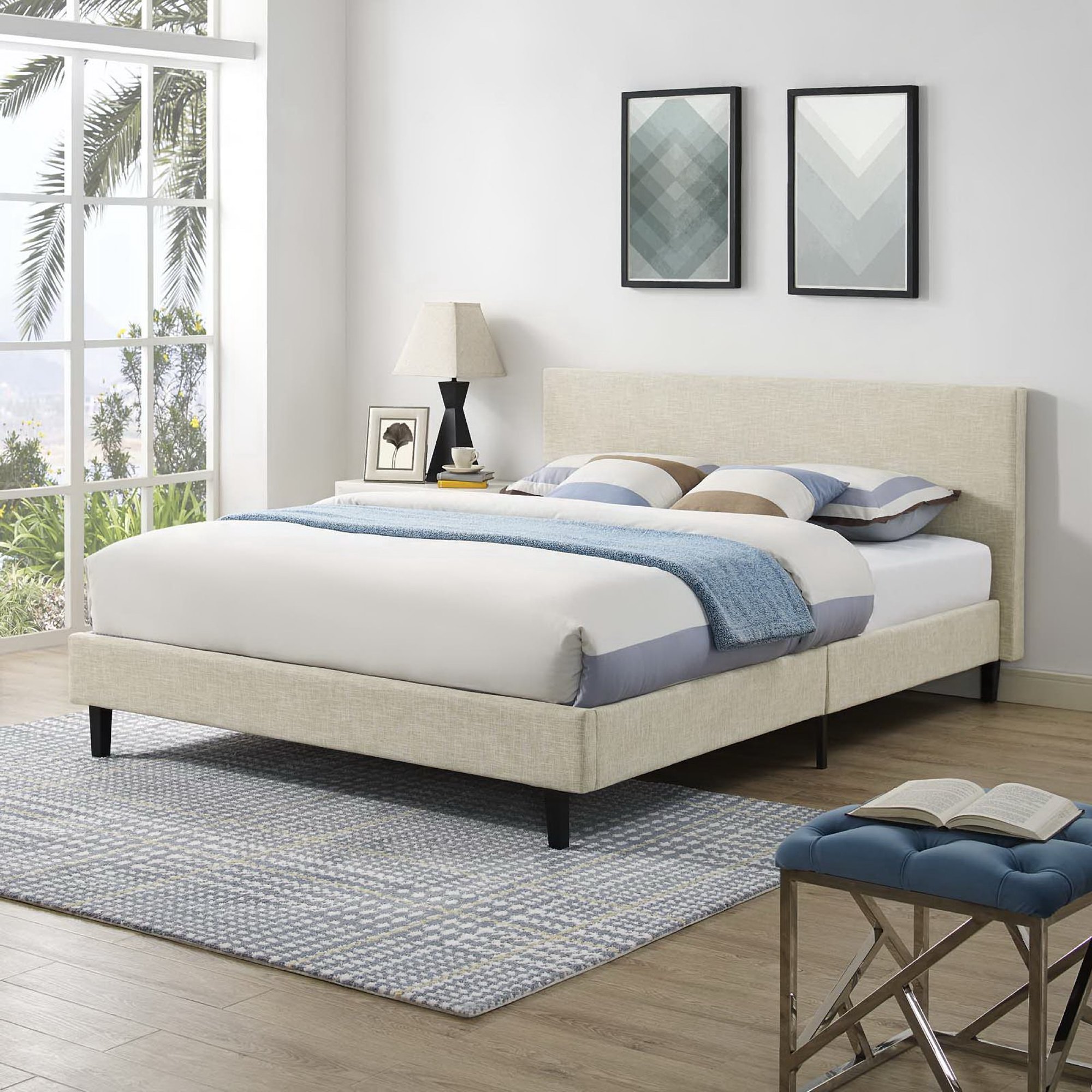 Anya Fabric Queen Bed