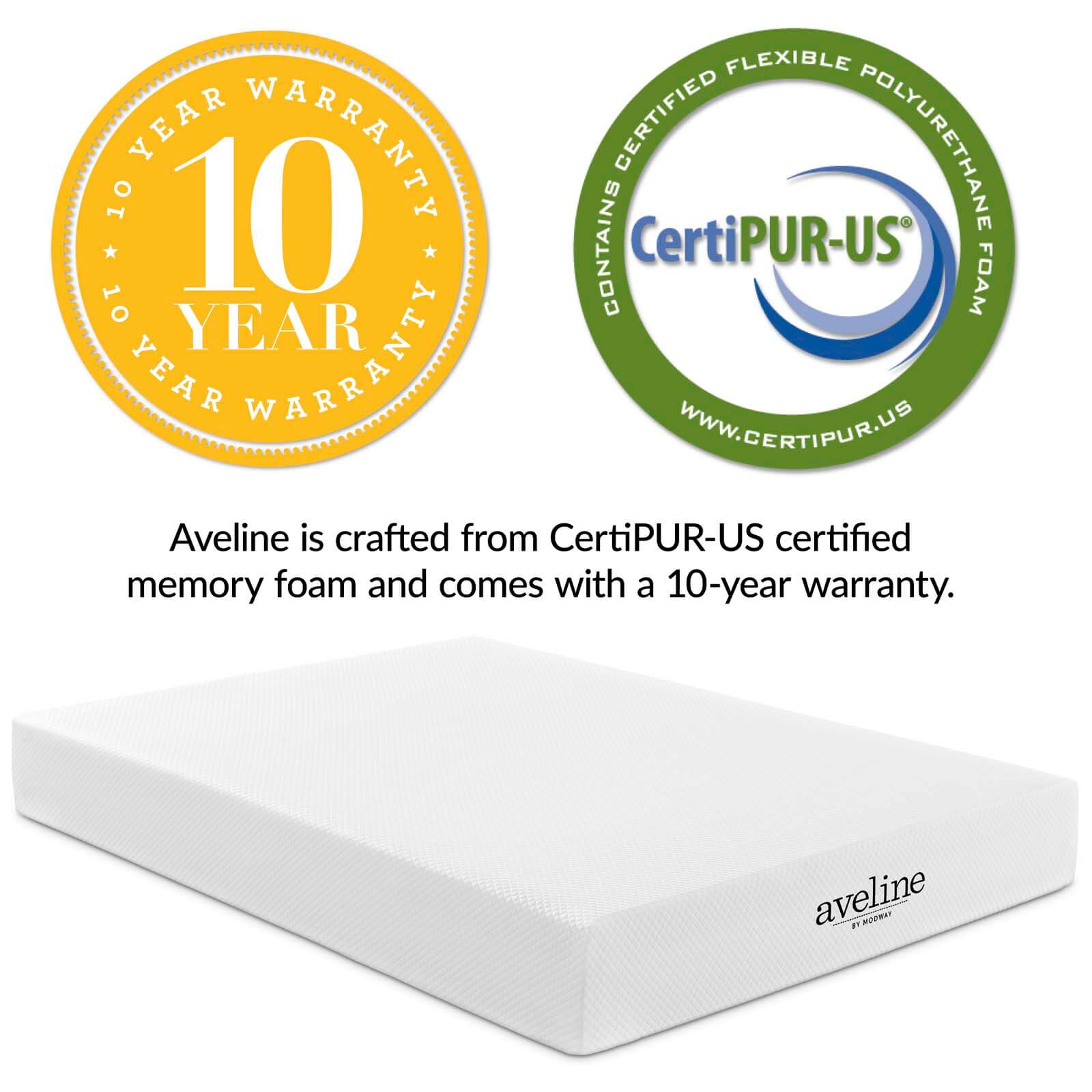 Aveline 10" Memory Foam King Size Mattress