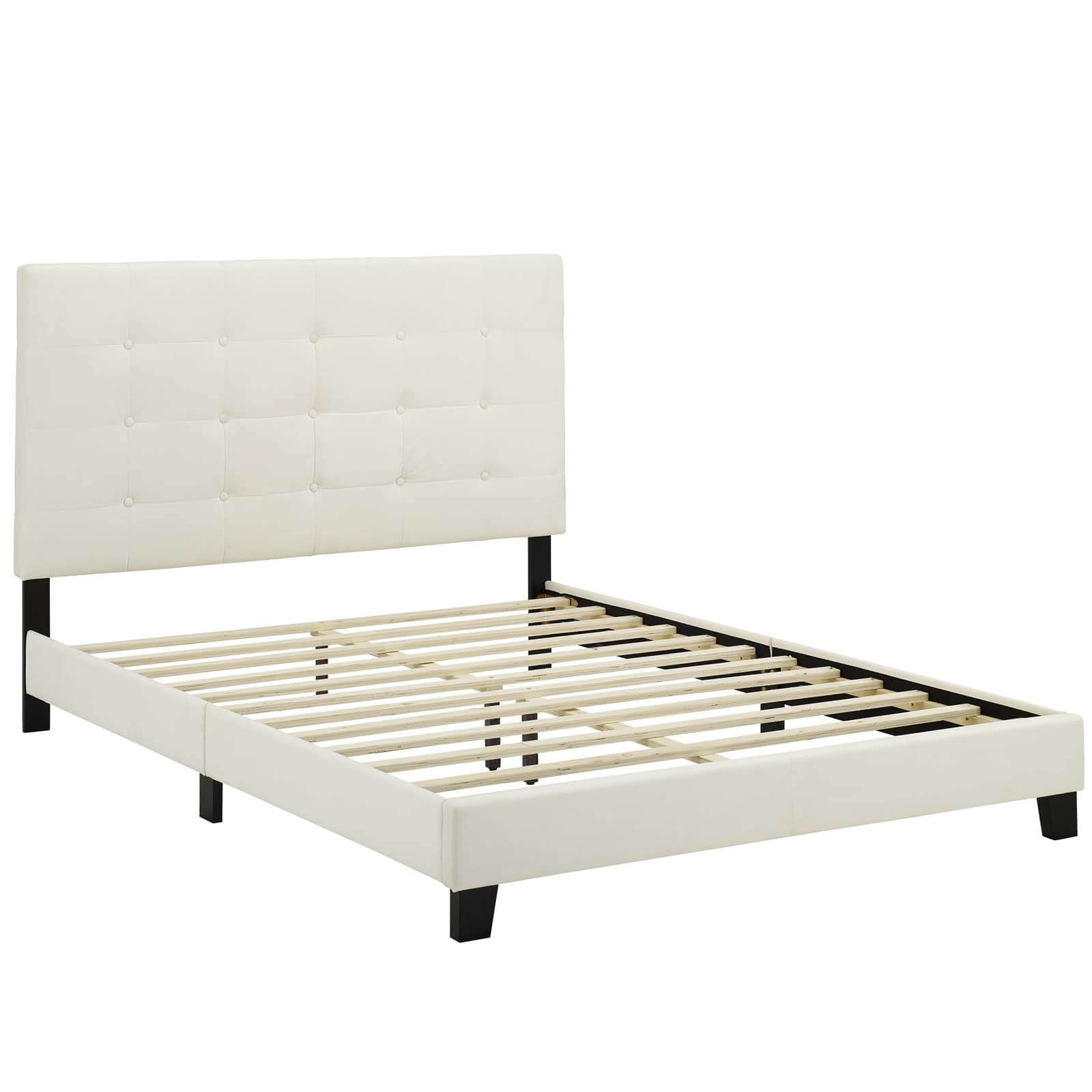 Melanie Tufted Button Velvet Platform Full Size Bed