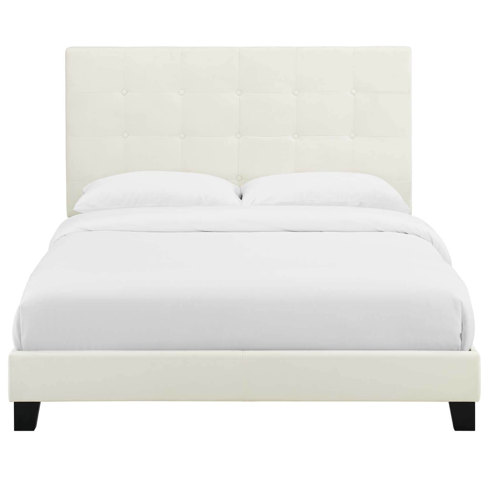 Melanie Tufted Button Velvet Platform Full Size Bed