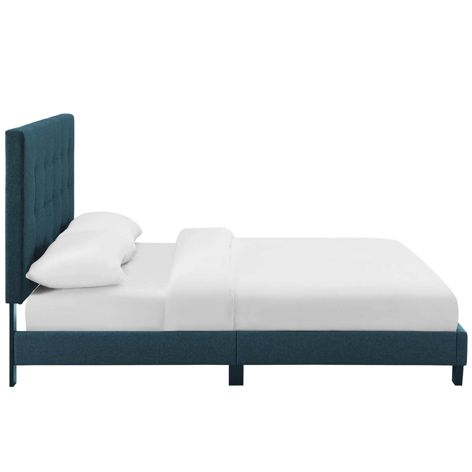 Melanie Tufted Button Fabric Platform Twin Size Bed