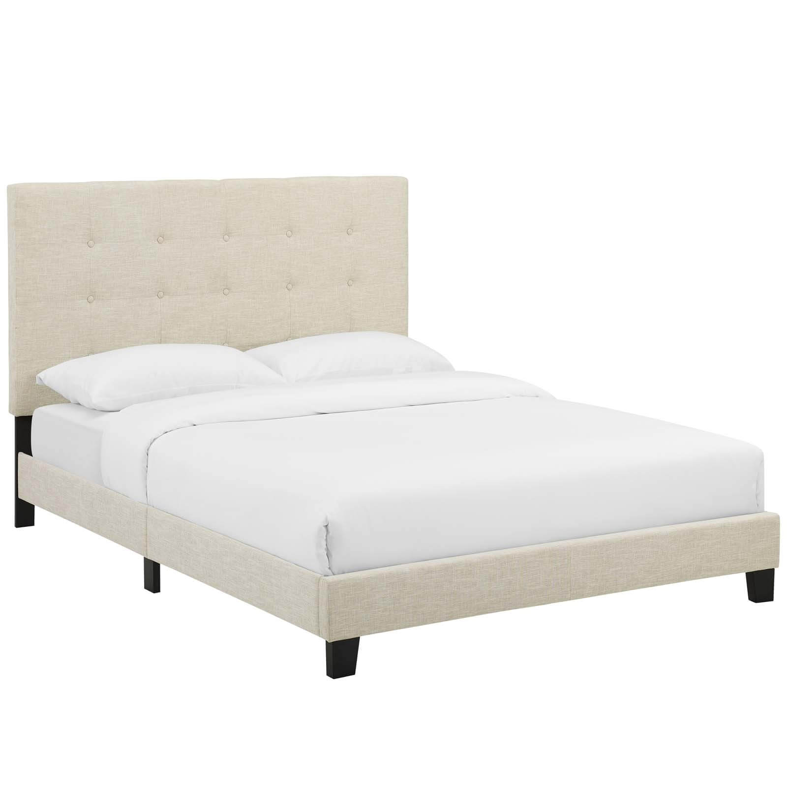 Melanie Tufted Button Fabric Platform Bed