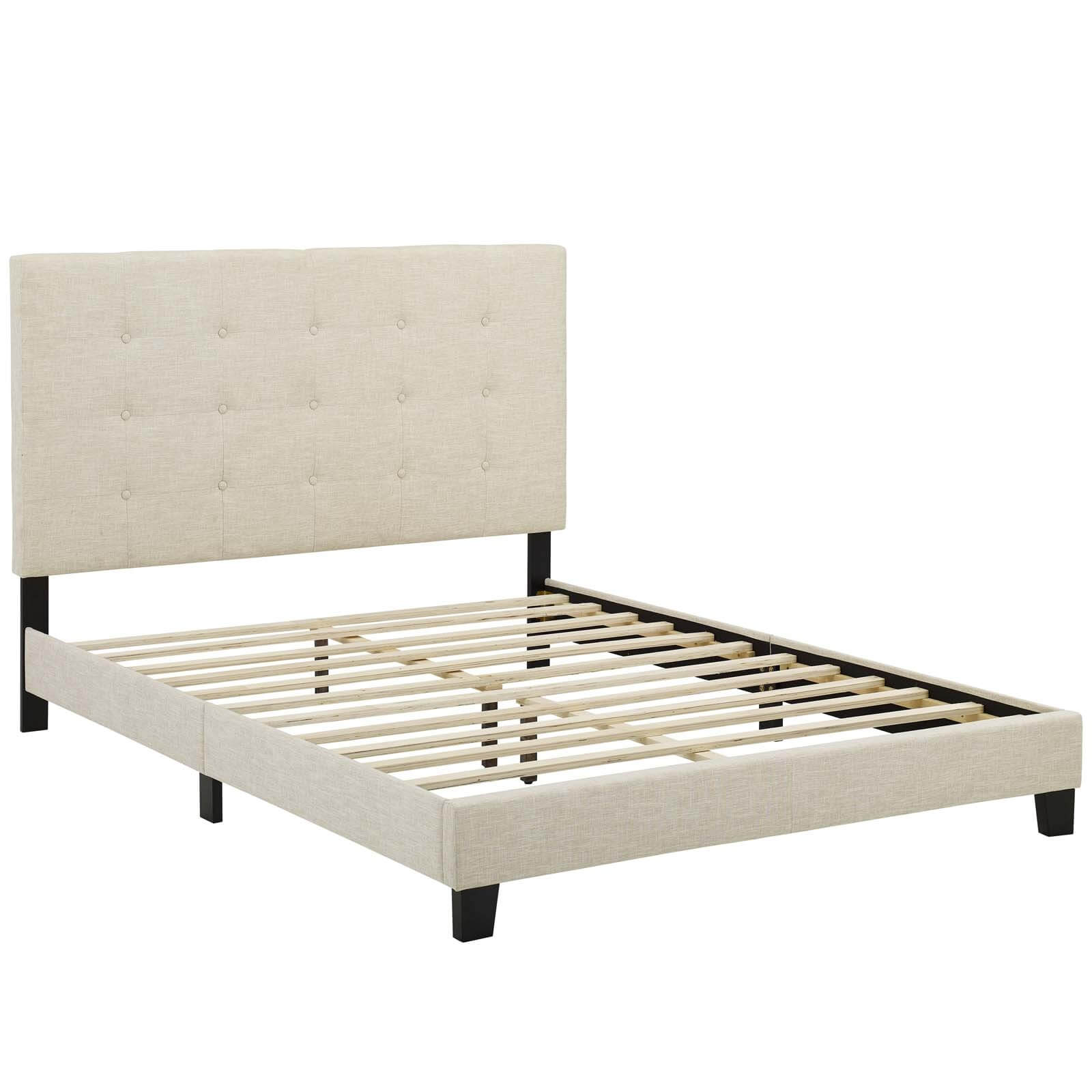 Melanie Tufted Button Fabric Platform Bed