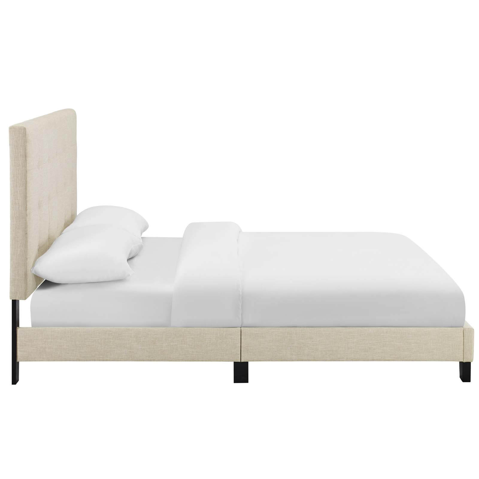Melanie Tufted Button Fabric Platform Bed