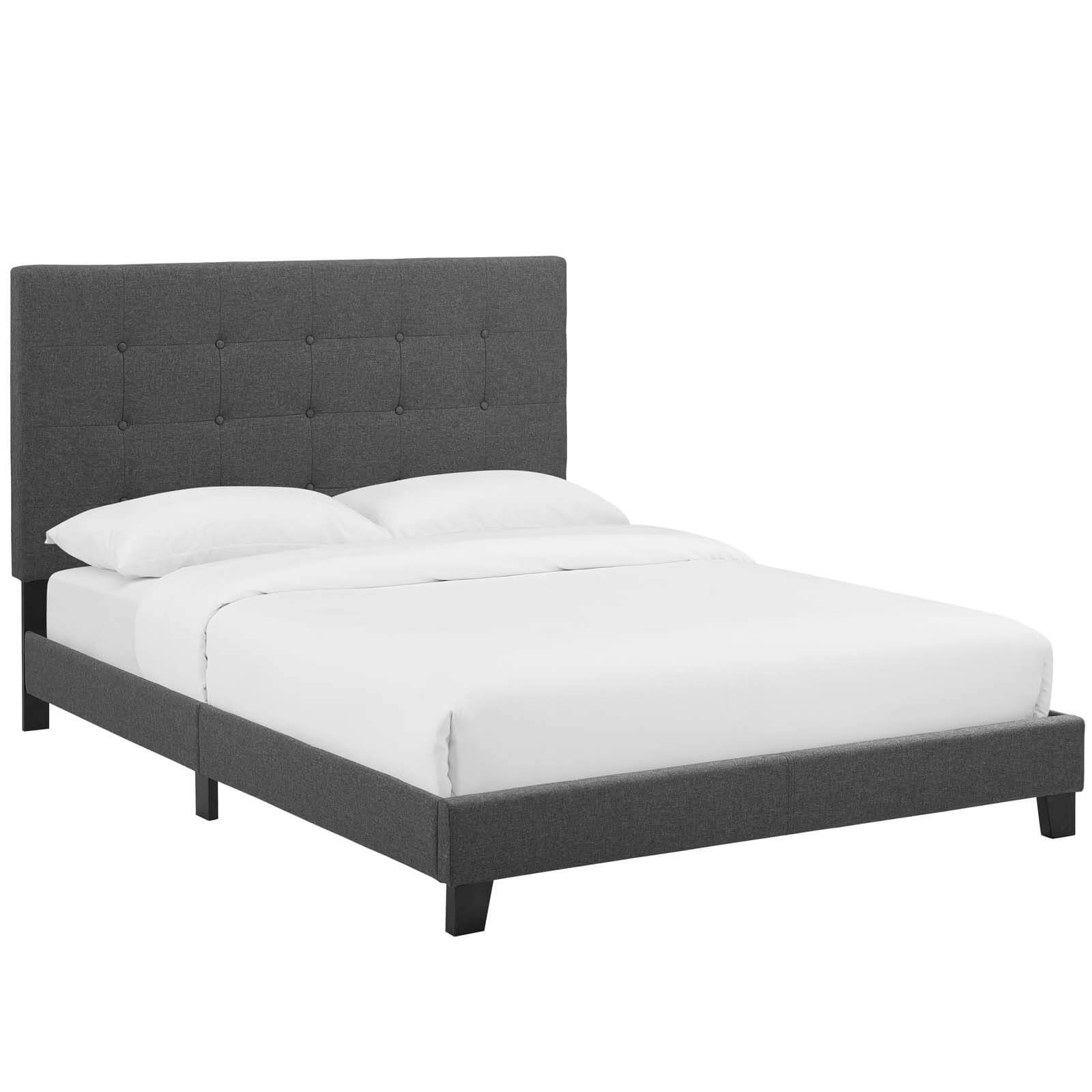 Melanie Tufted Button Fabric Platform Bed