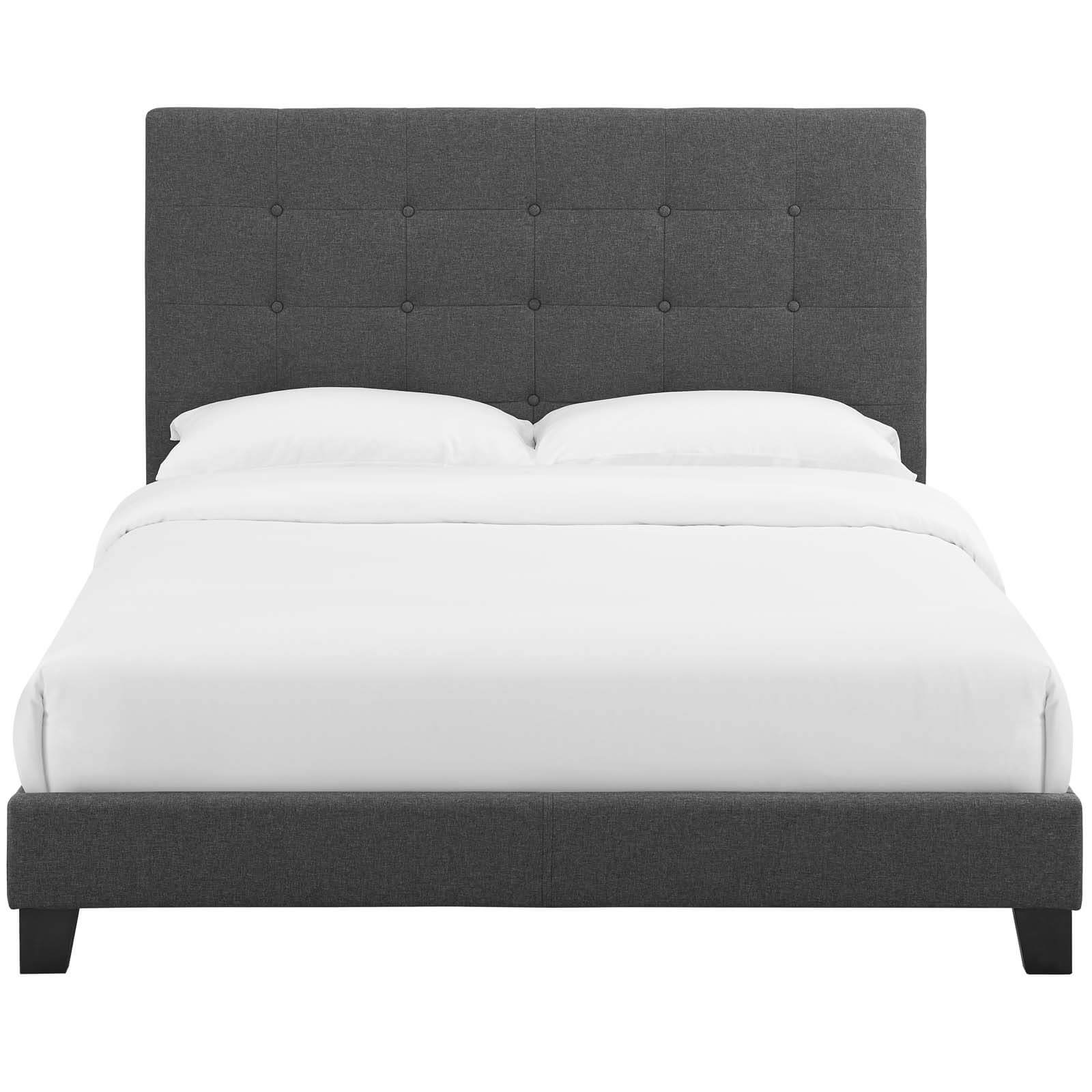Melanie Tufted Button Fabric Platform Bed