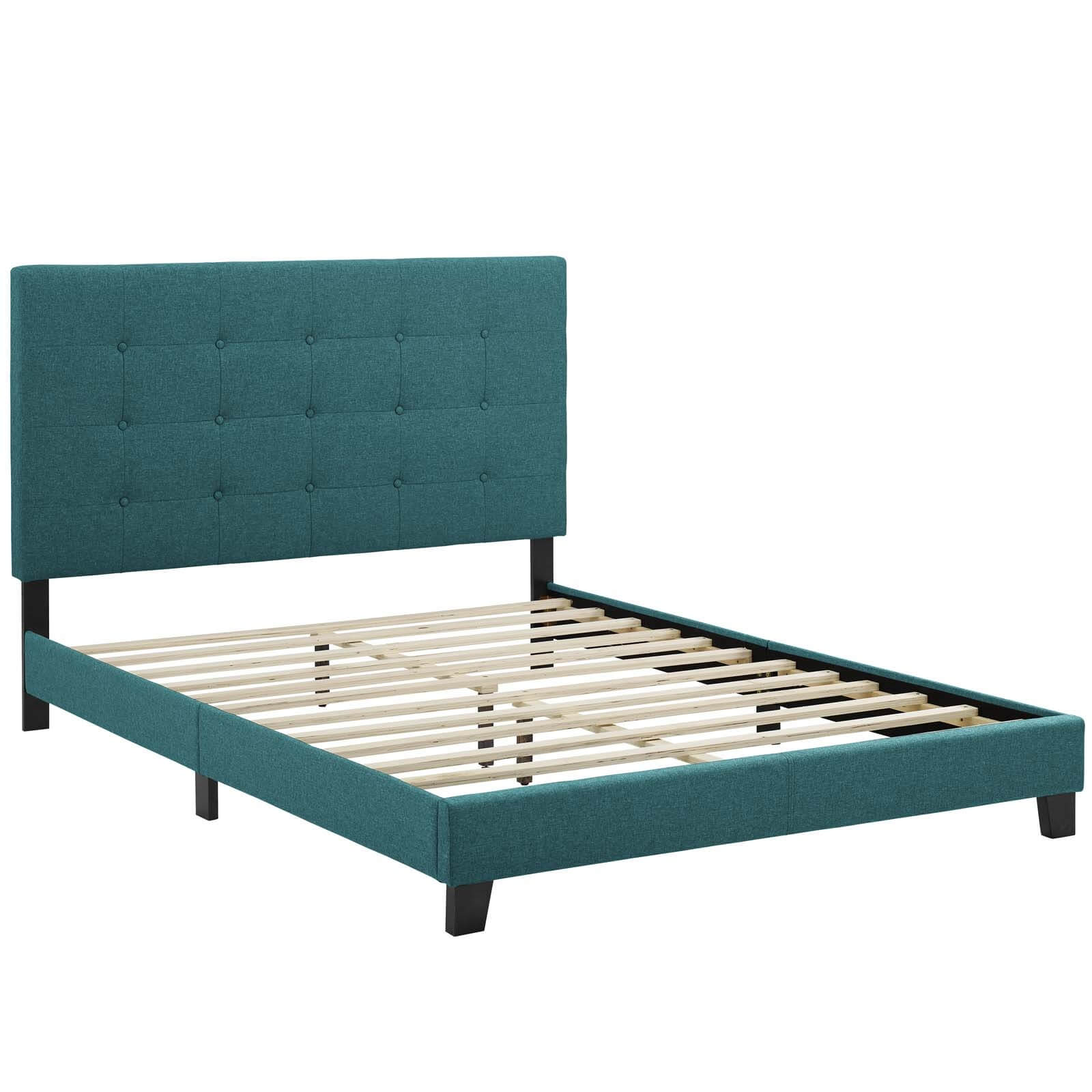 Melanie Tufted Button Fabric Platform Bed