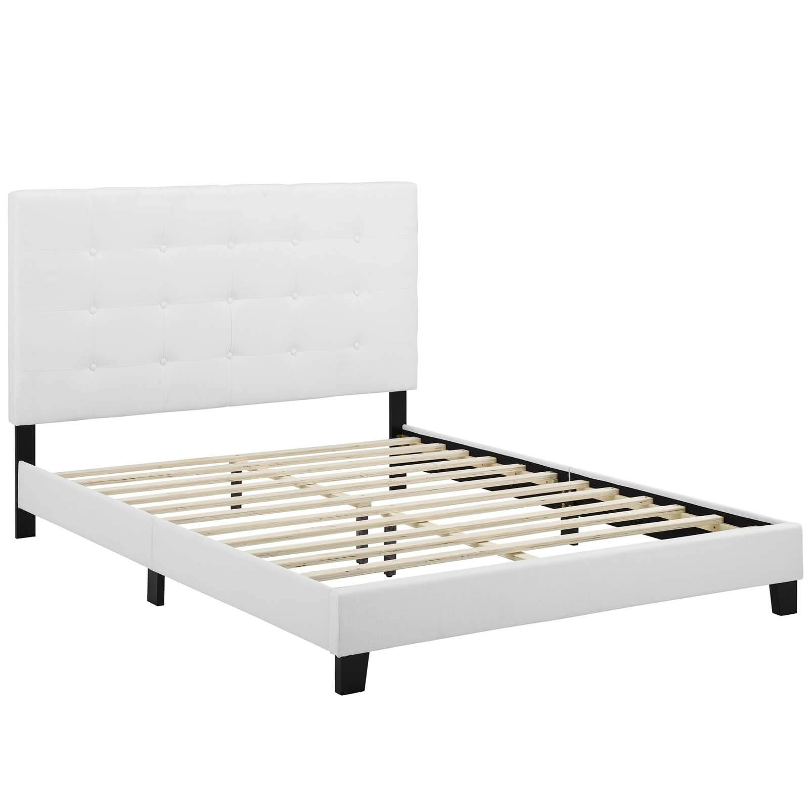 Melanie Tufted Button Fabric Platform Bed