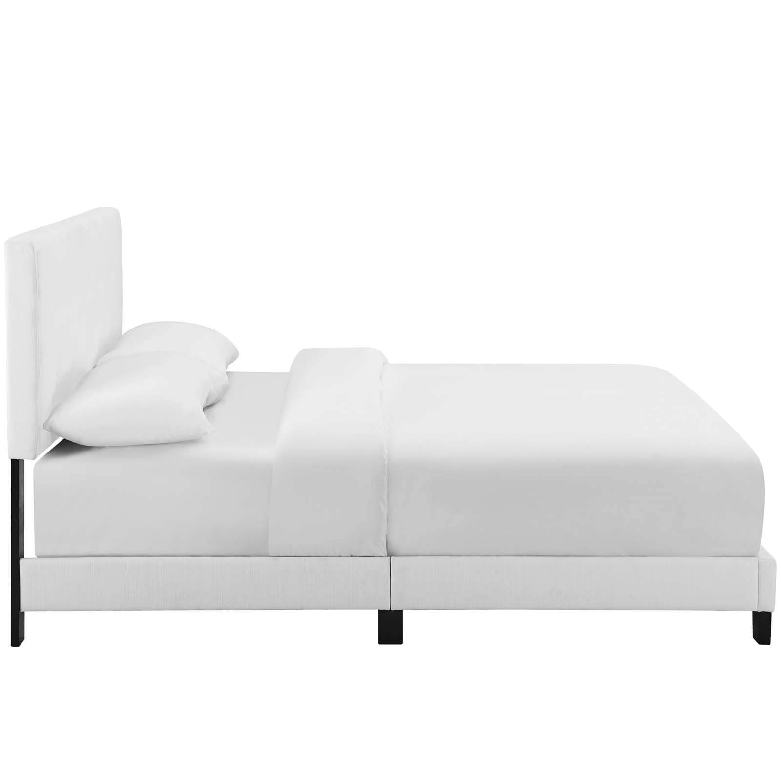 Melanie Tufted Button Fabric Platform Twin Size Bed