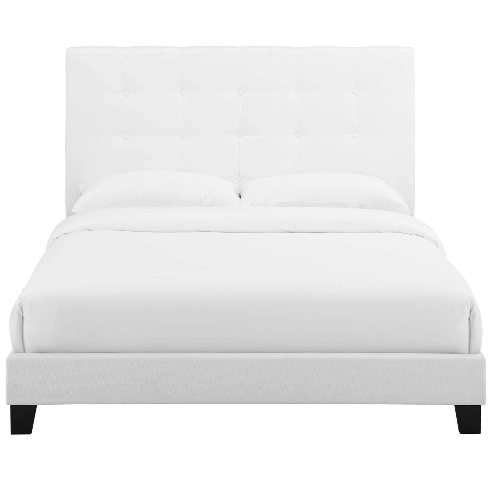 Melanie Tufted Button Fabric Platform Queen Size Bed