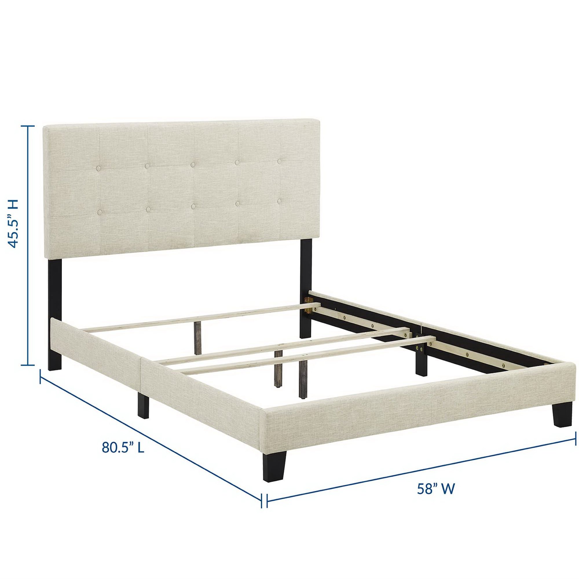 Amira Upholstered Fabric Full Bed