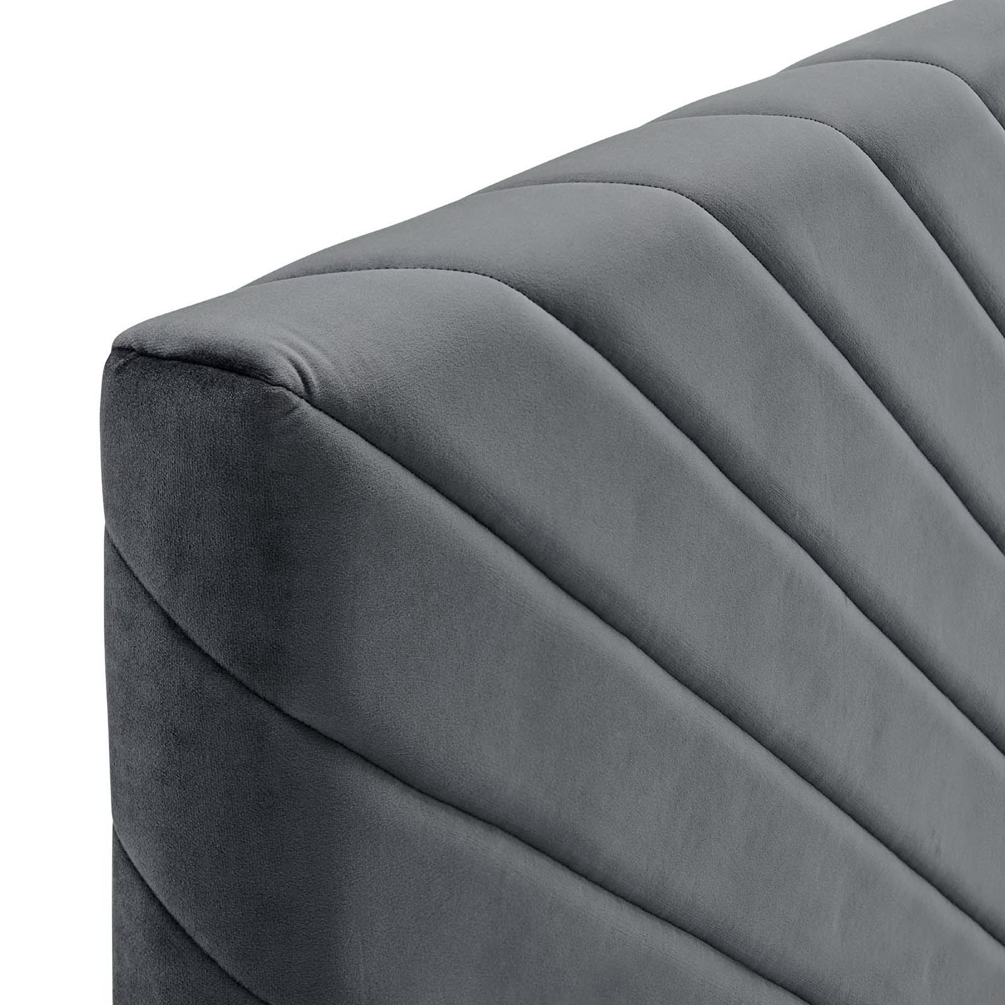 Alyson Angular Channel Tufted Performance Velvet Full/Queen Headboard