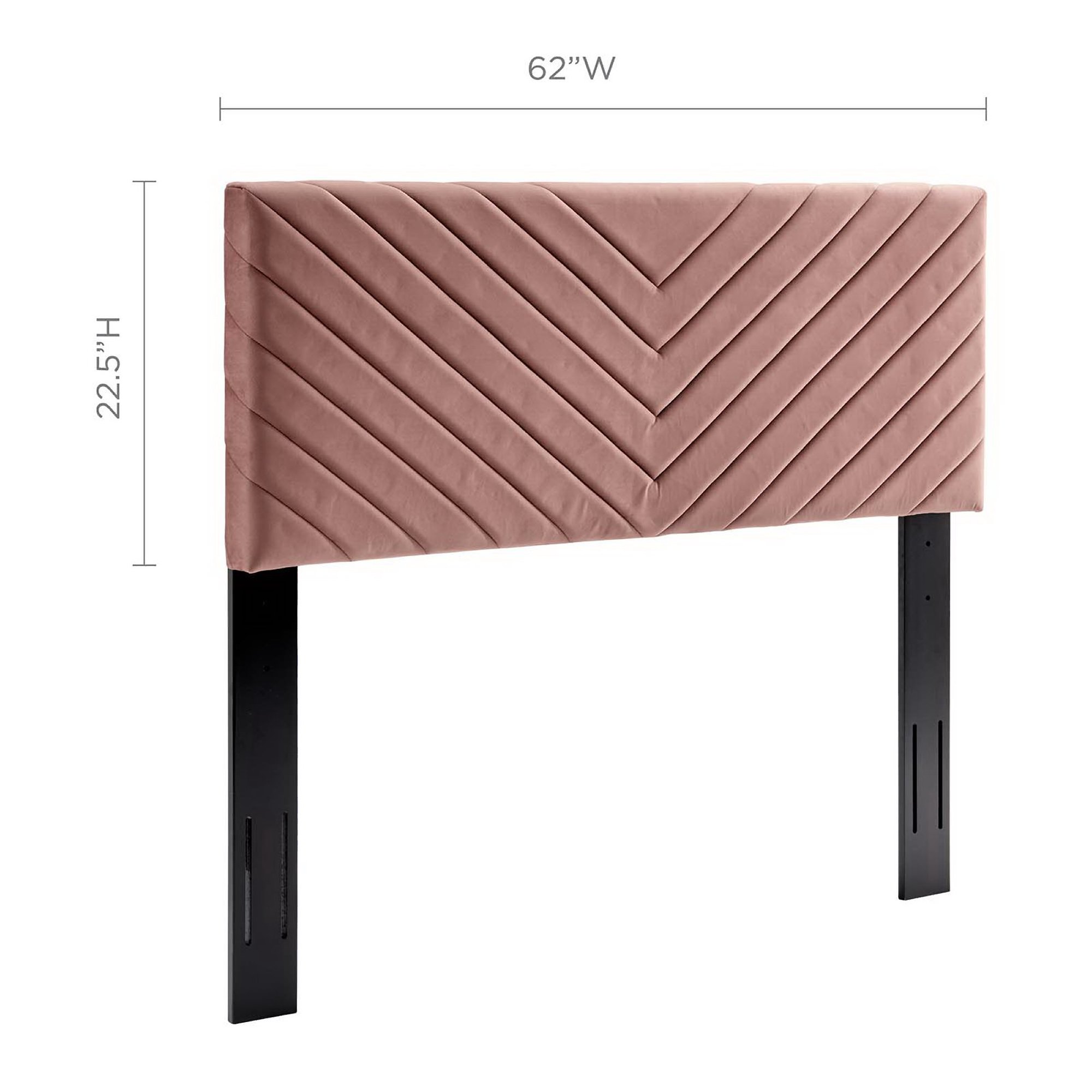 Alyson Angular Channel Tufted Performance Velvet Full/Queen Headboard