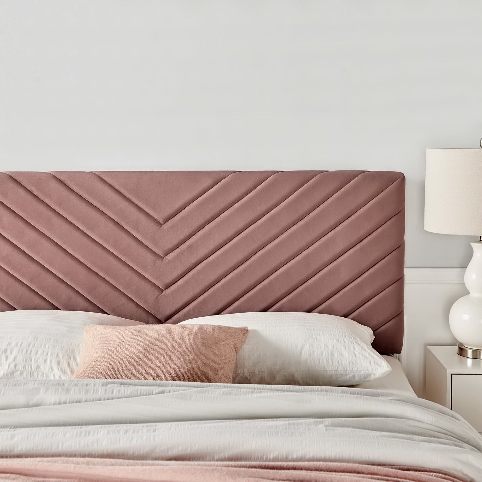 Alyson Angular Channel Tufted Performance Velvet Full/Queen Headboard