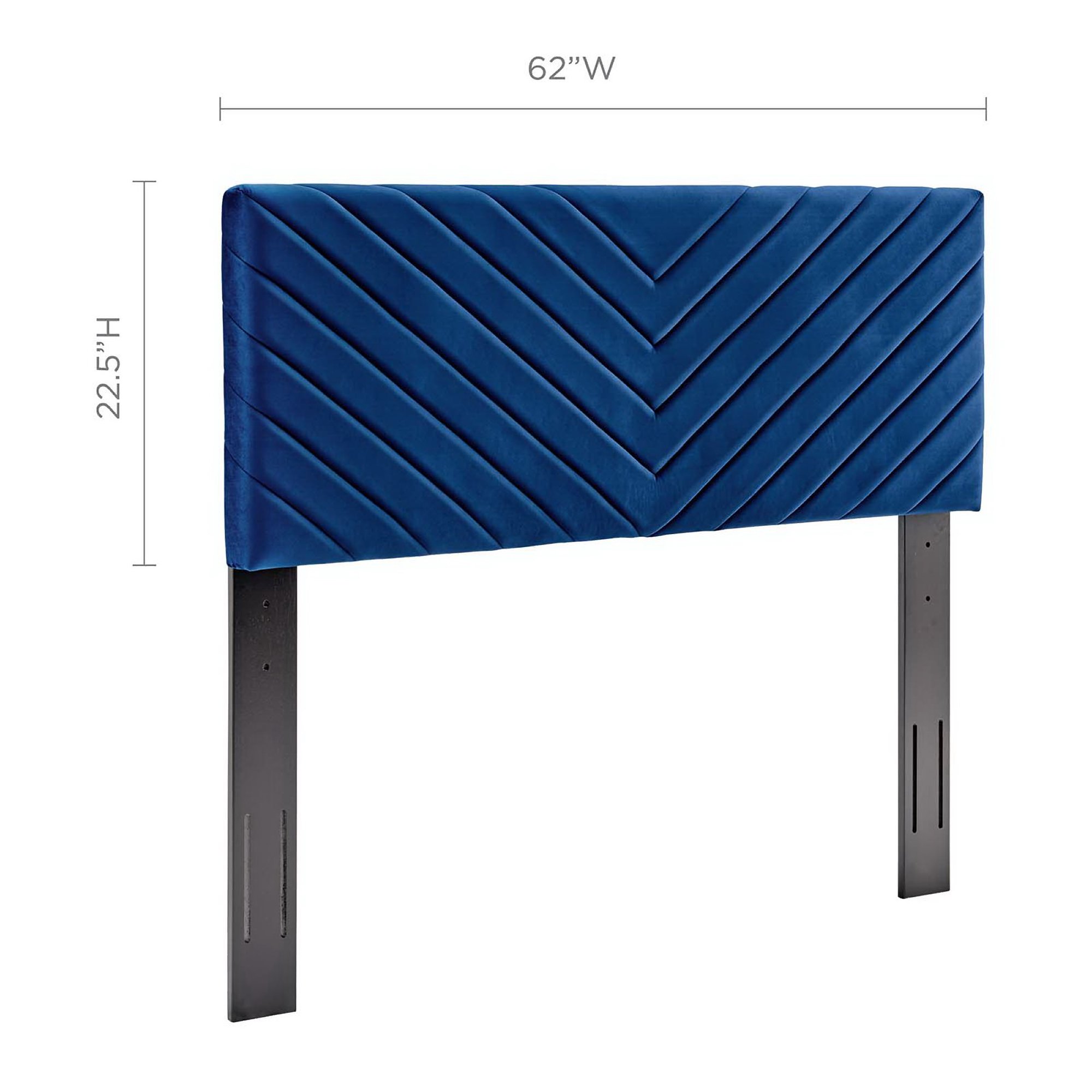 Alyson Angular Channel Tufted Performance Velvet Full/Queen Headboard