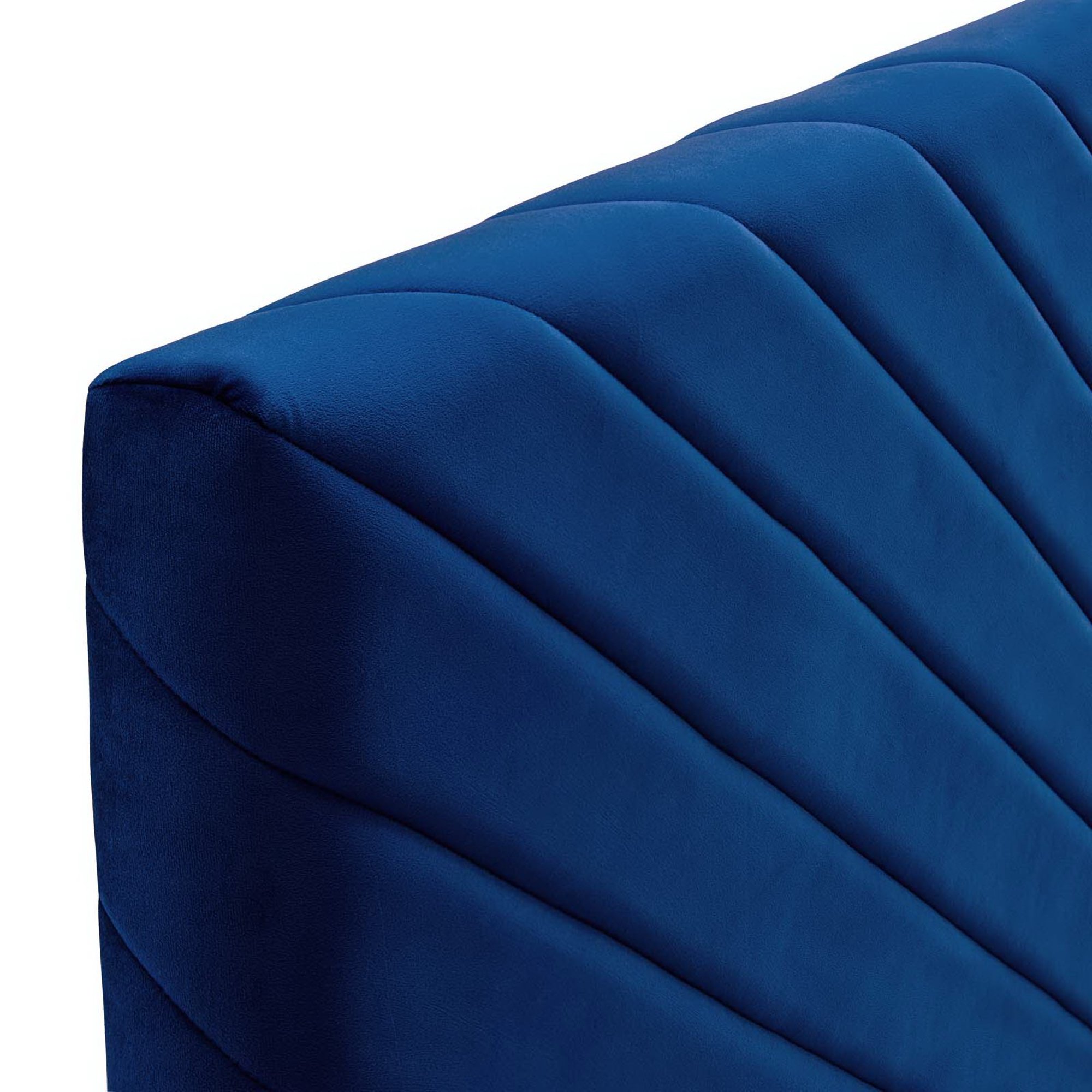 Alyson Angular Channel Tufted Performance Velvet Full/Queen Headboard