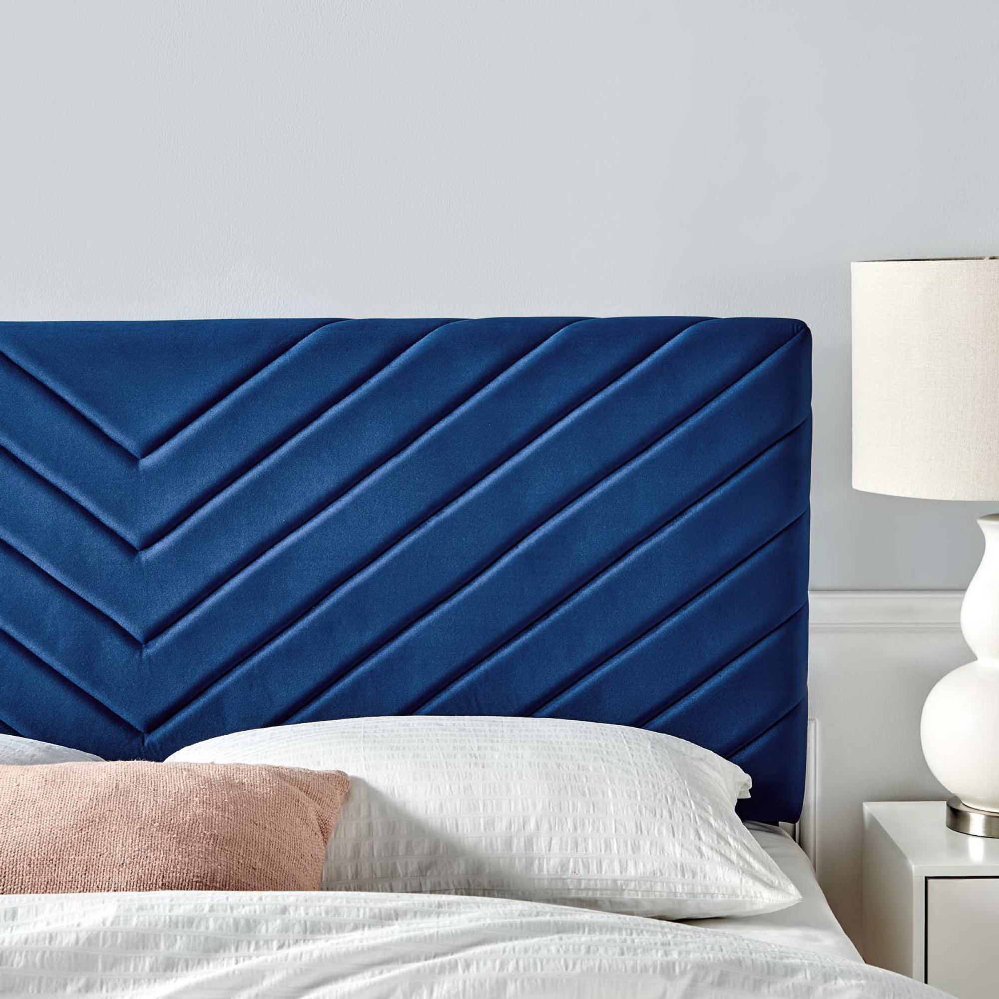 Alyson Angular Channel Tufted Performance Velvet Full/Queen Headboard
