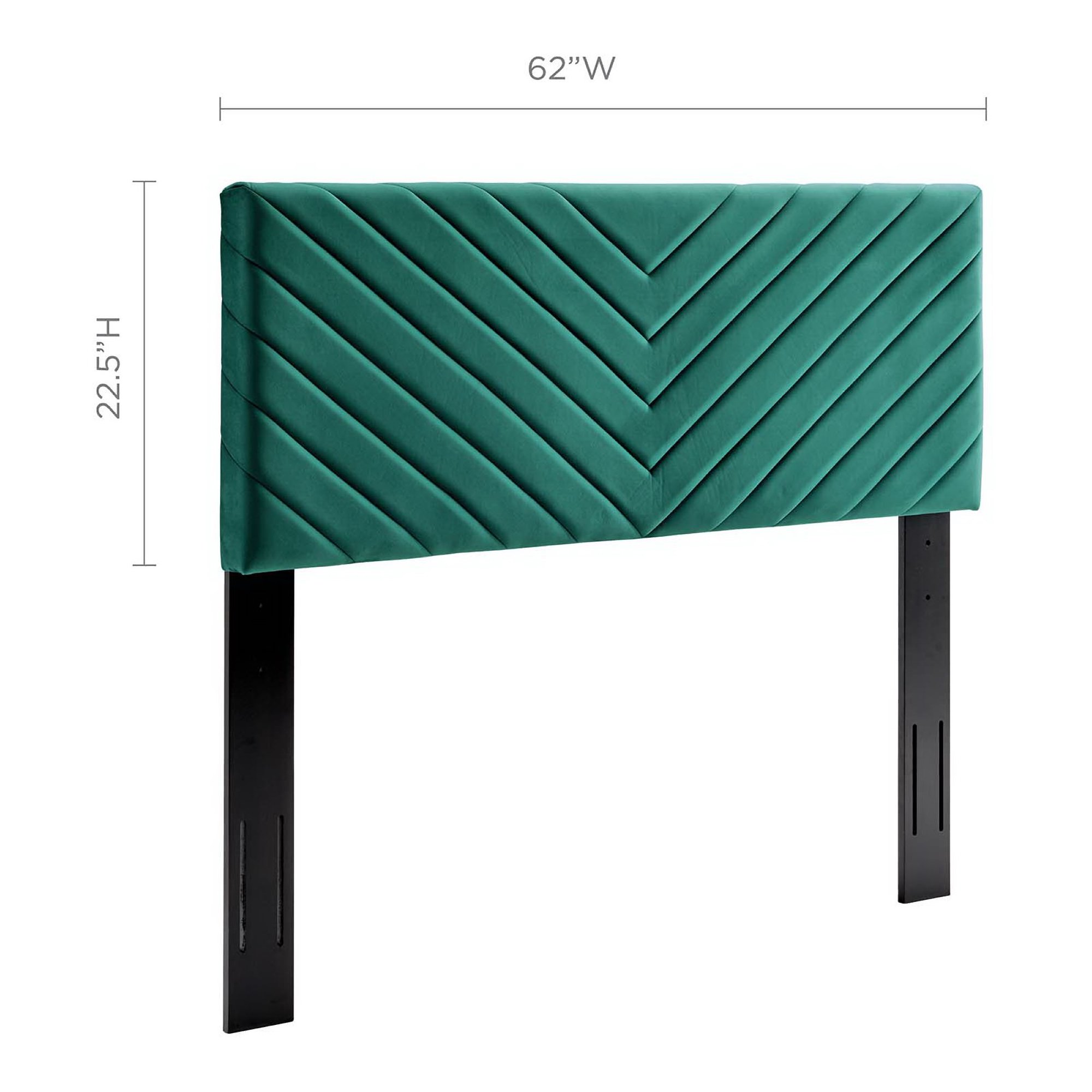Alyson Angular Channel Tufted Performance Velvet Full/Queen Headboard
