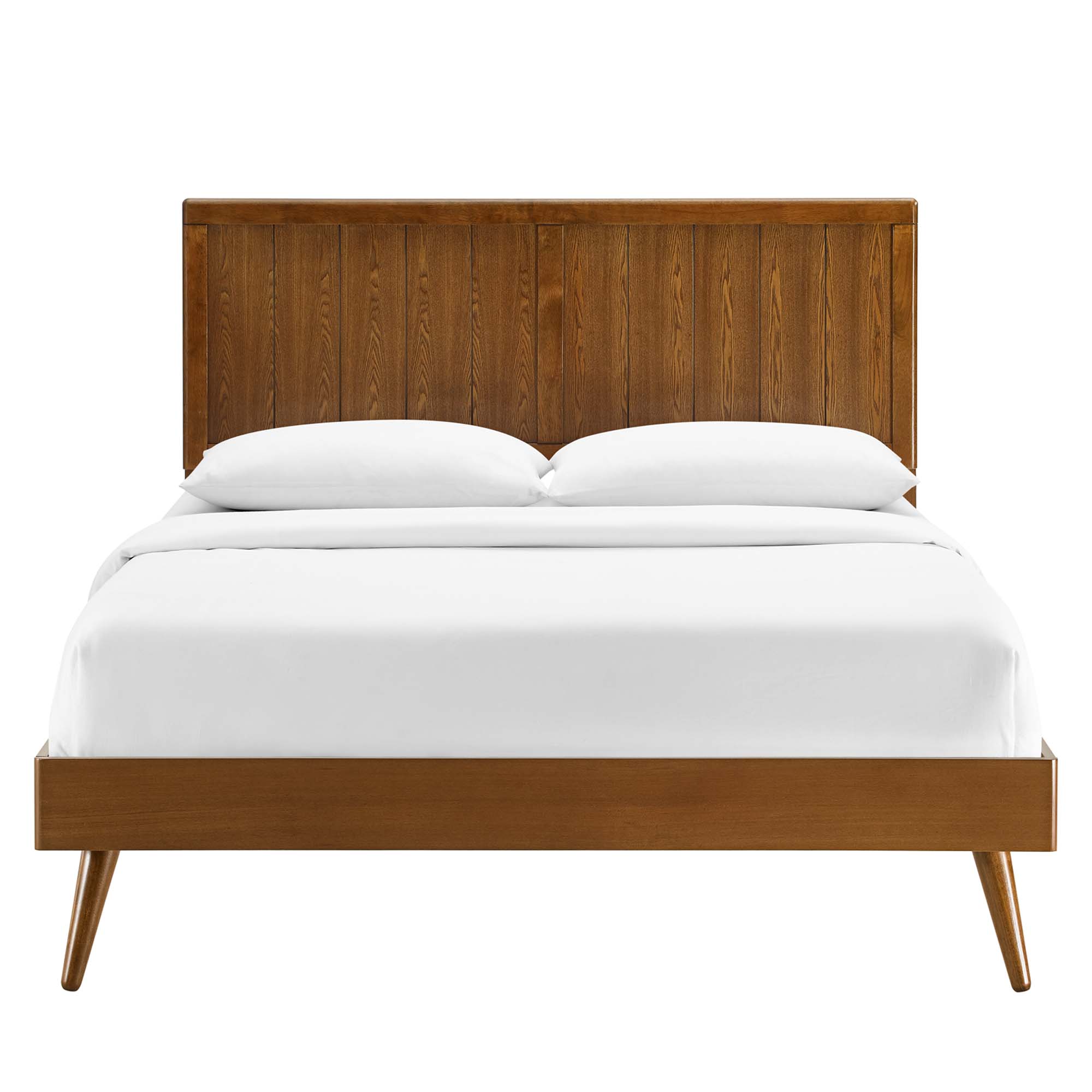 Alana Wood Queen Platform Bed With Splayed Legs