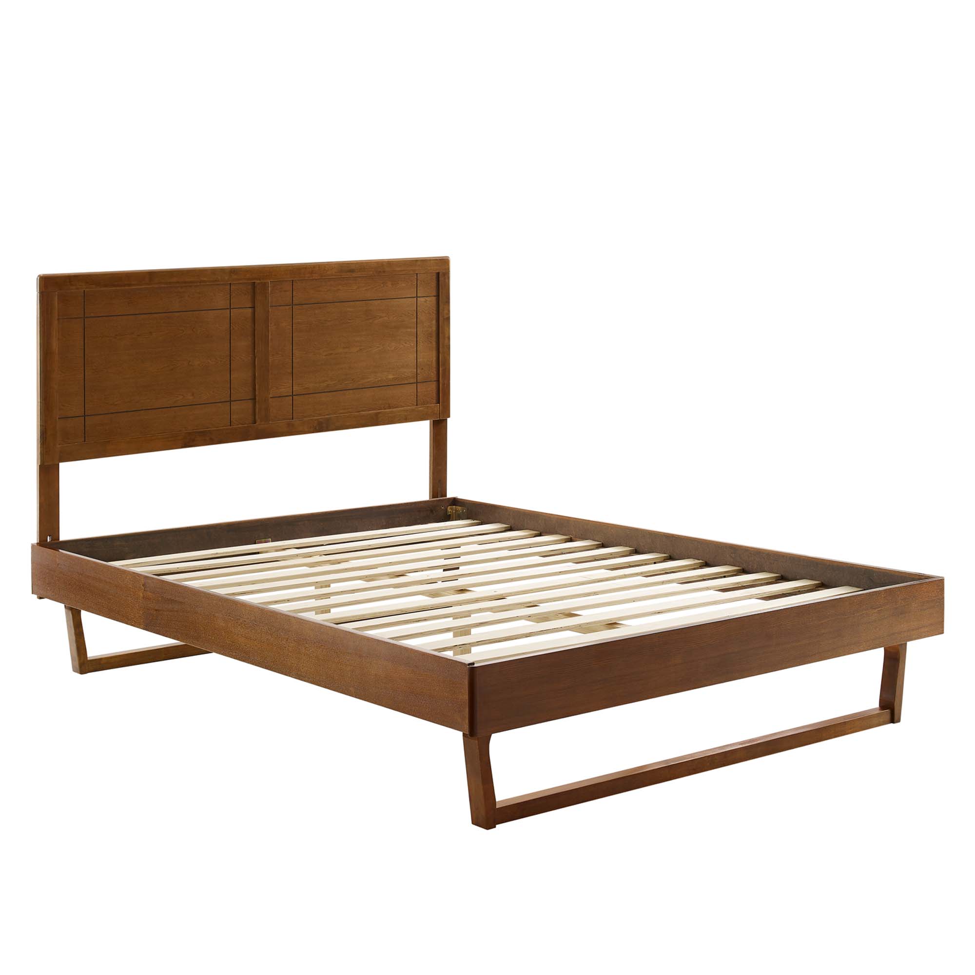 Marlee Wood Queen Platform Bed With Angular Frame