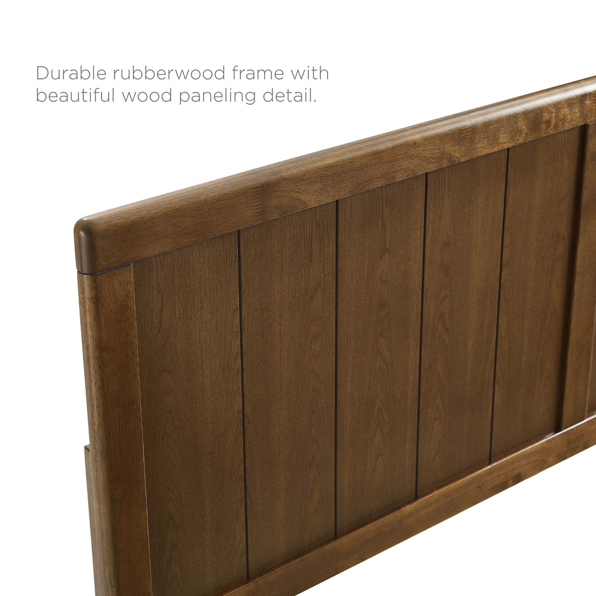 Alana Wood Full Platform Bed With Splayed Legs