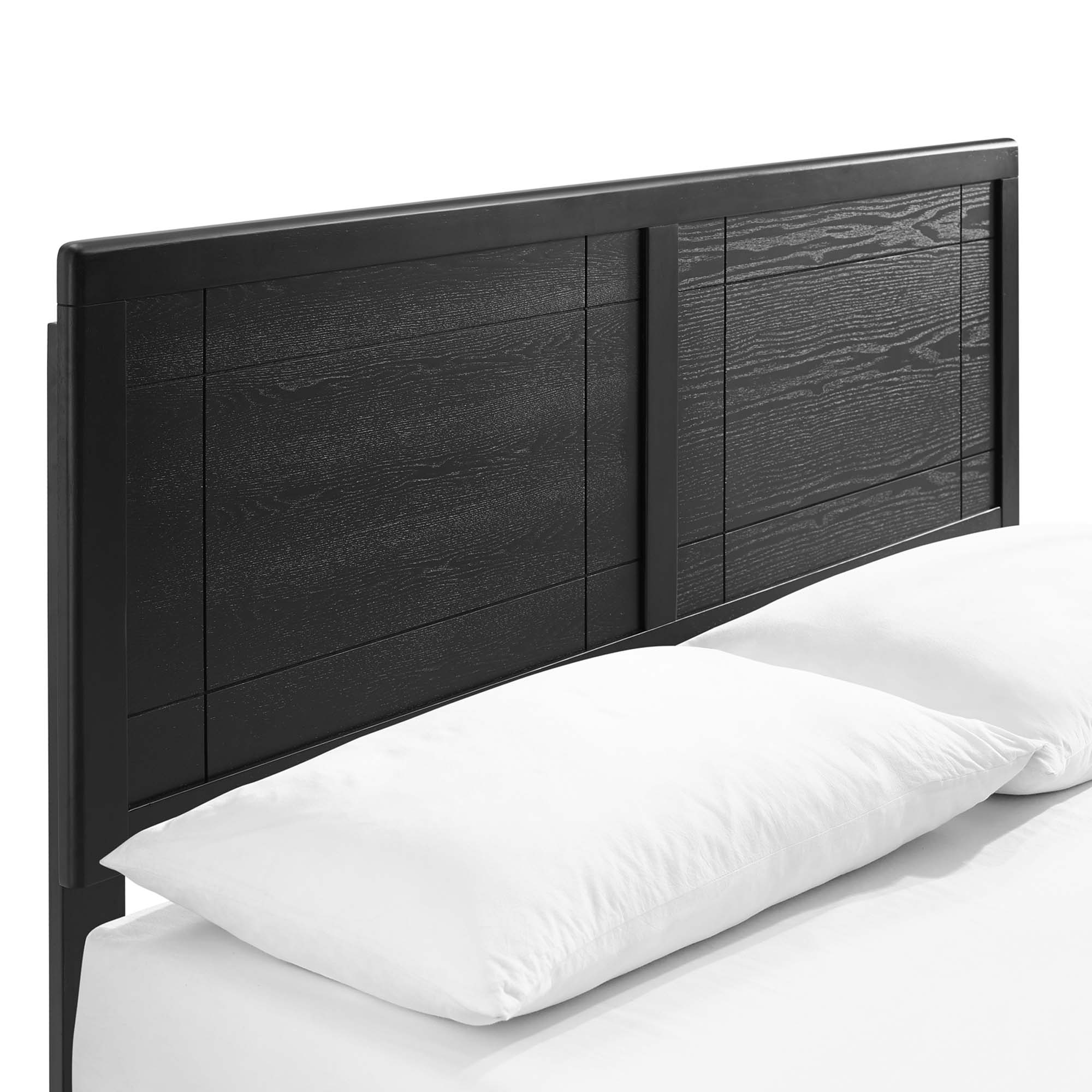 Marlee Wood Full Platform Bed With Angular Frame