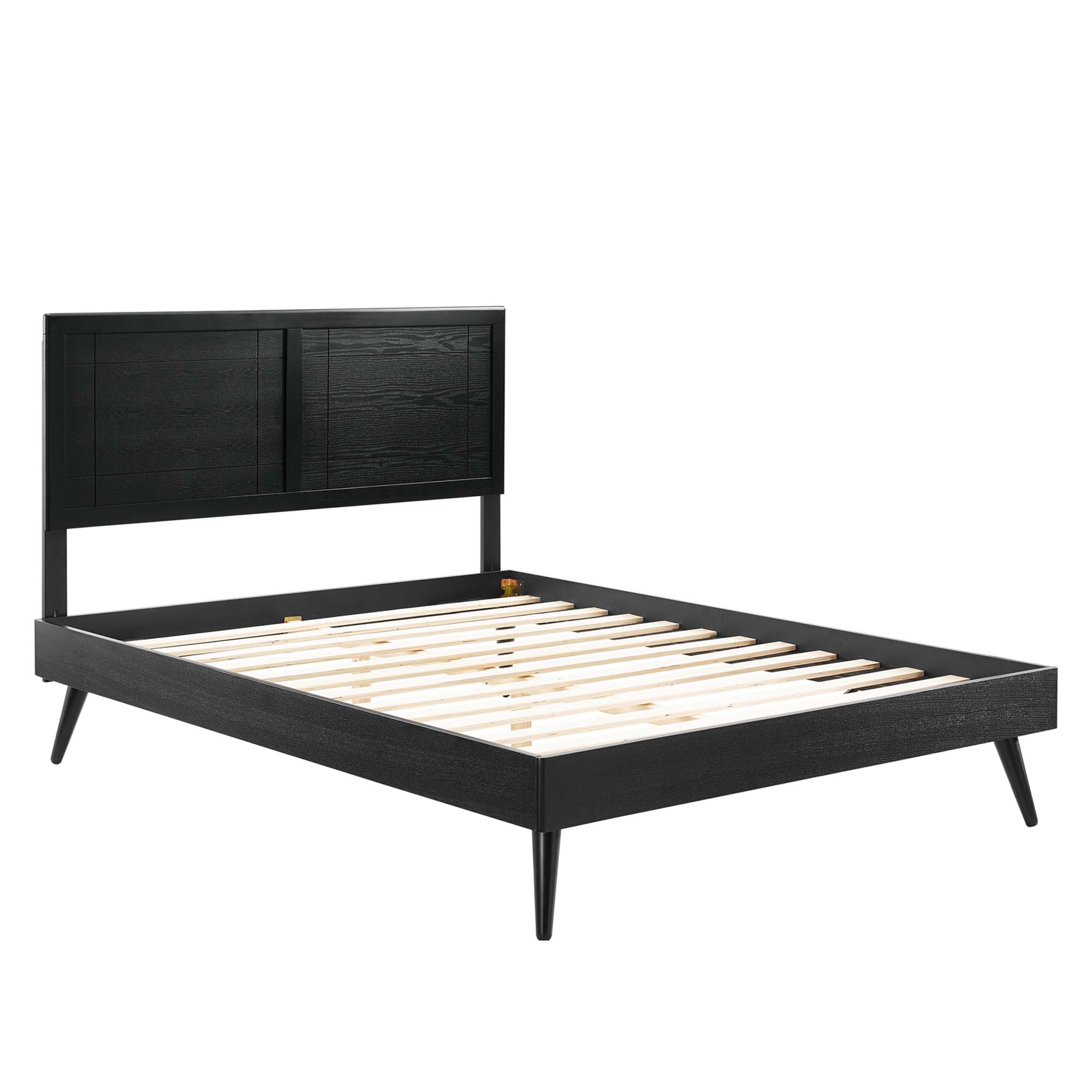 Marlee Wood King Platform Bed With Splayed Legs